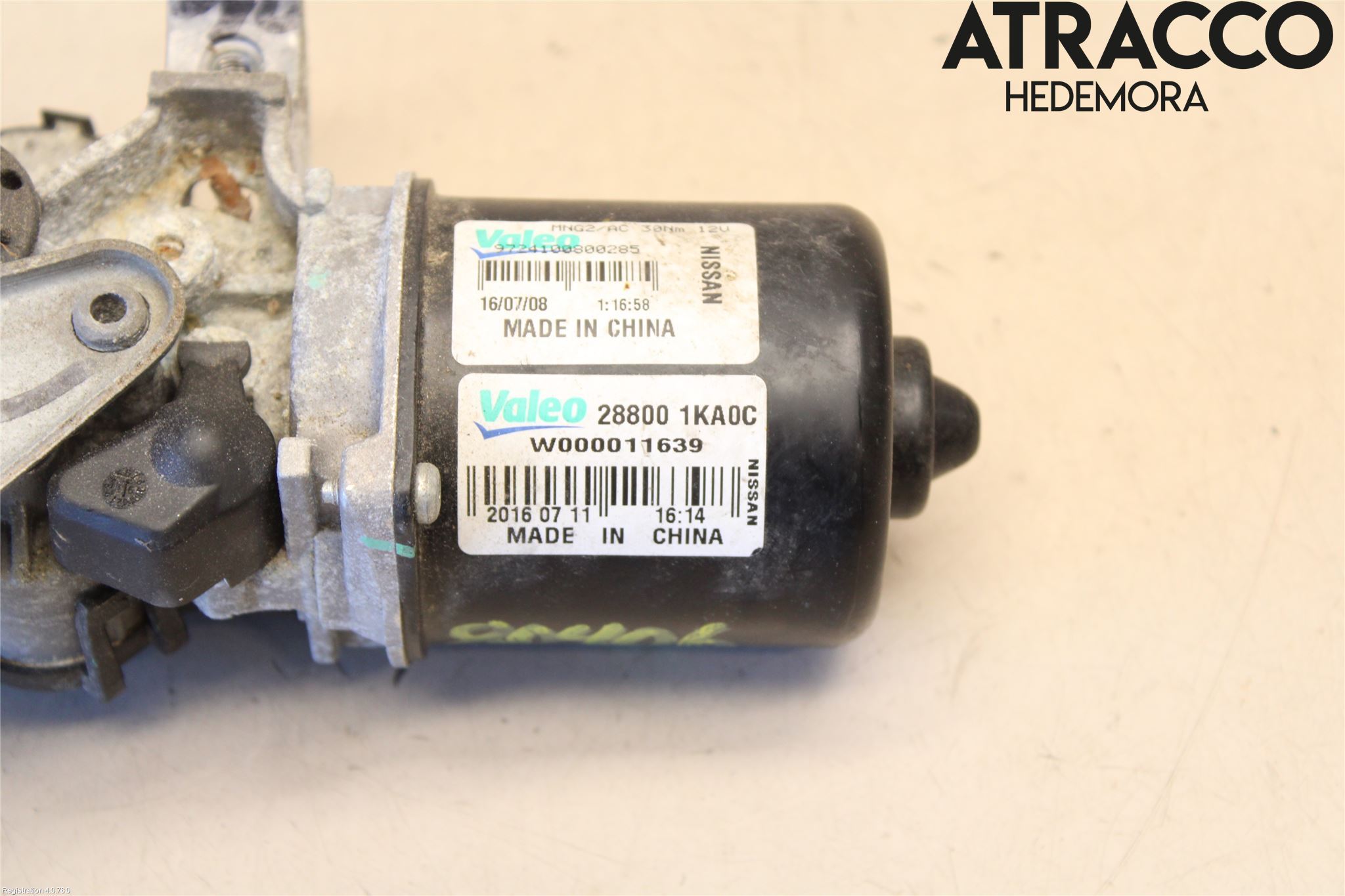 Nissan JUKE 14-19 Torkarmotor Vindruta