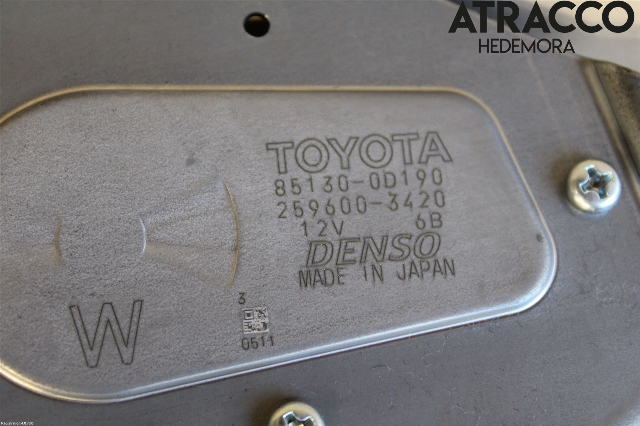 Toyota YARIS XP130 15-20 Torkarmotor Baklucka