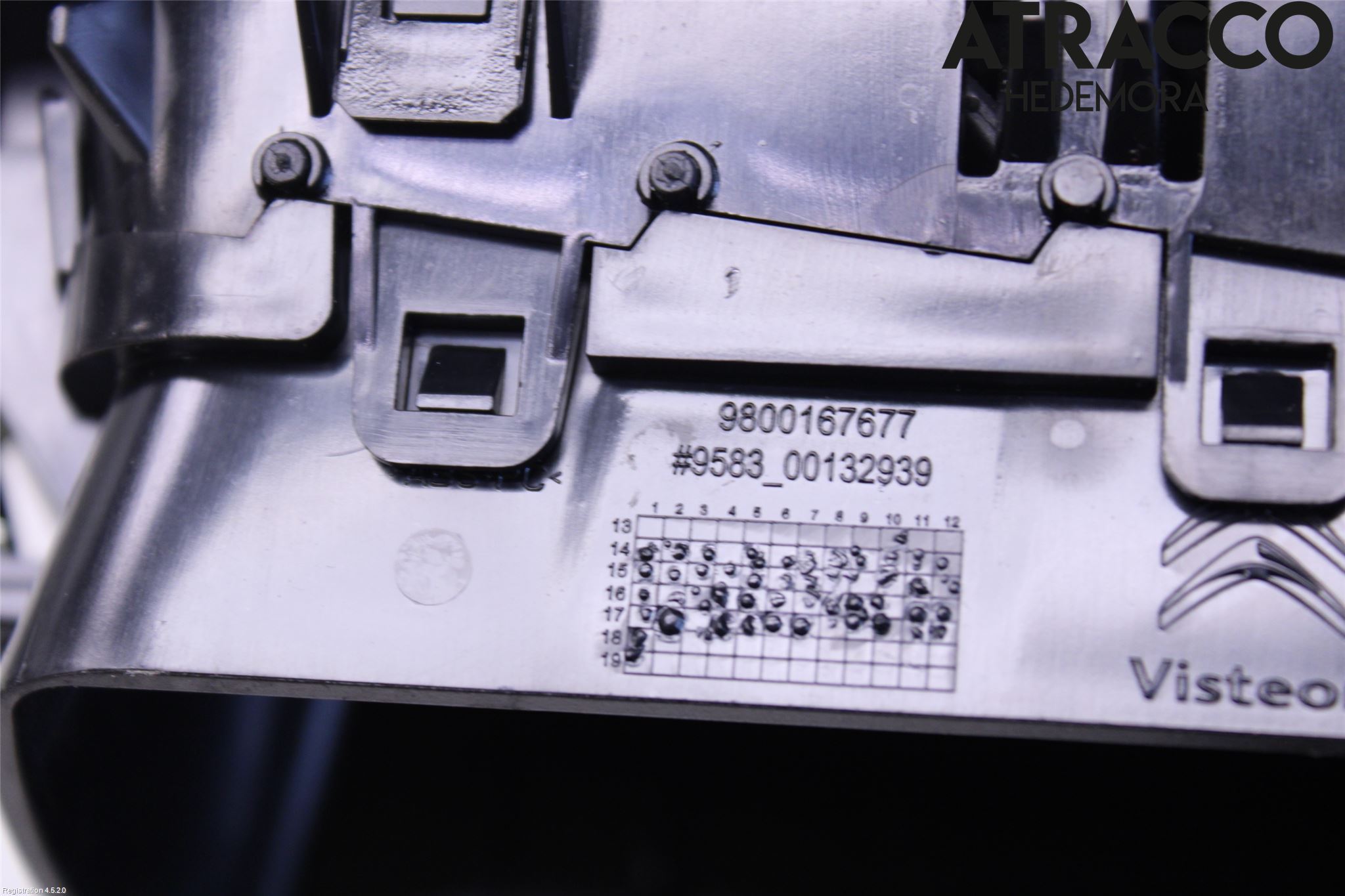 Citroen C4 CACTUS 14-20 Defrosterkanal-Munstycke