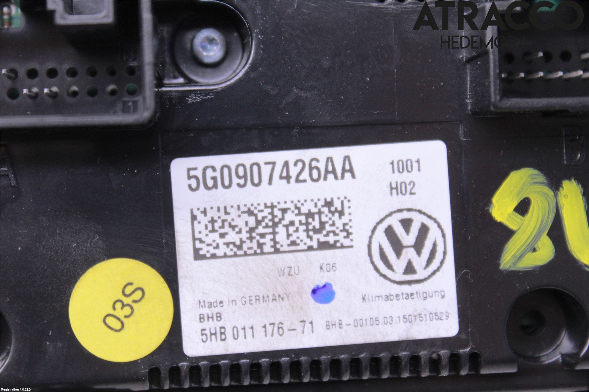 Volkswagen VW GOLF SPORTSVAN 15-20 Ac Styrenhet Ac Manöveren