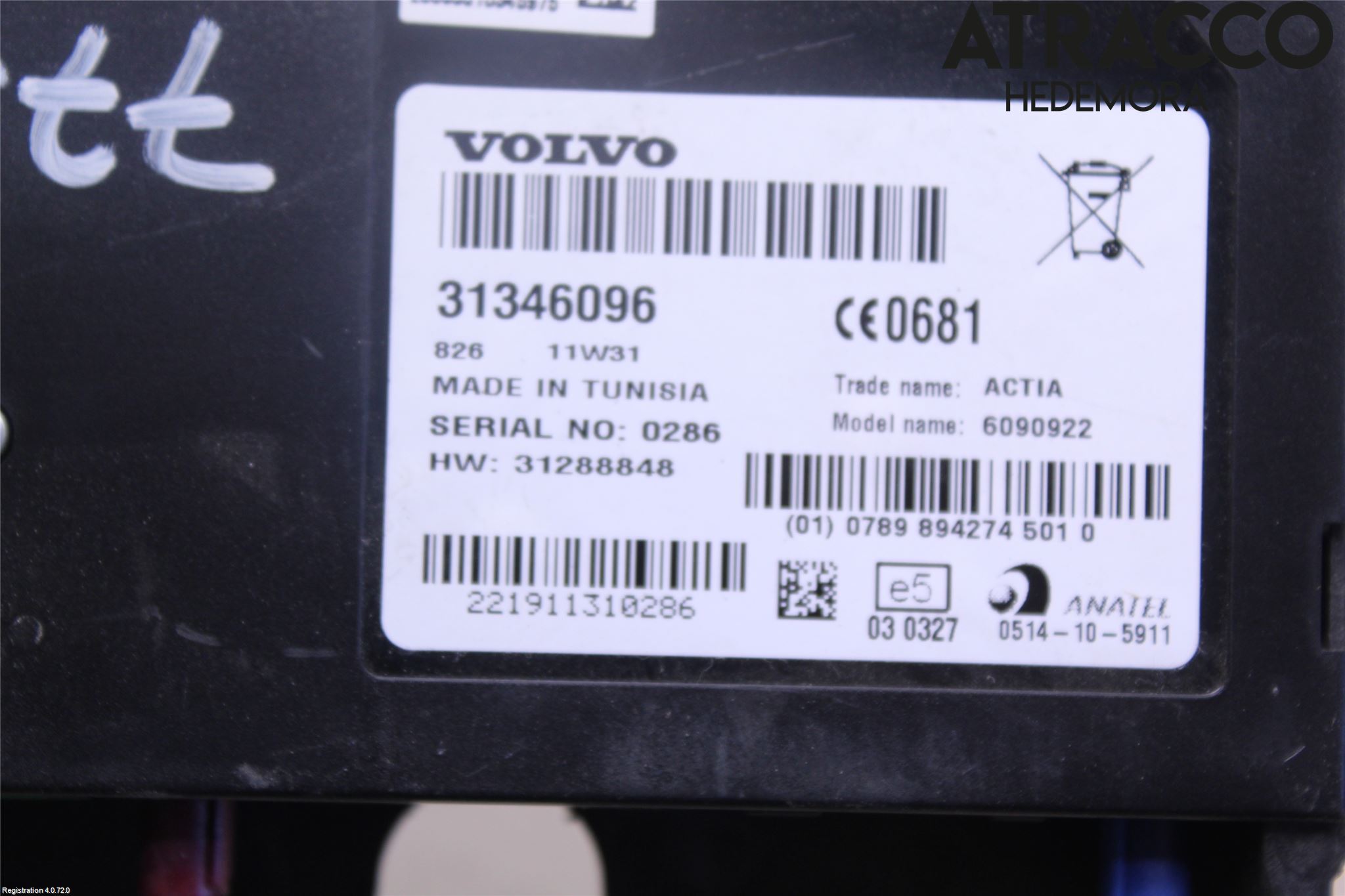 Volvo XC70 08-13 Styrenhet Övrigt