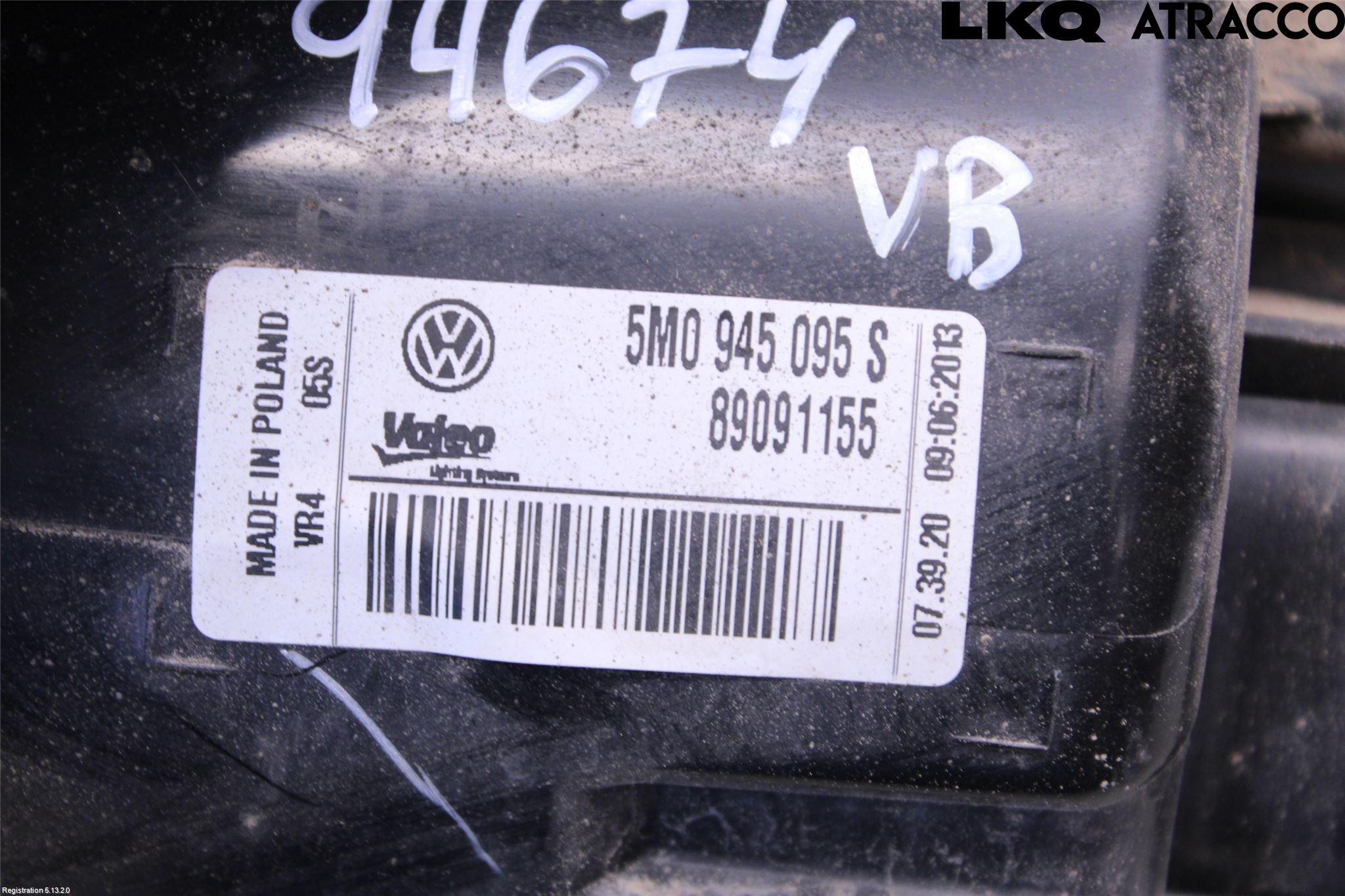 Volkswagen VW GOLF PLUS/CROSS GOLF 04-14 Bakljus Vänster