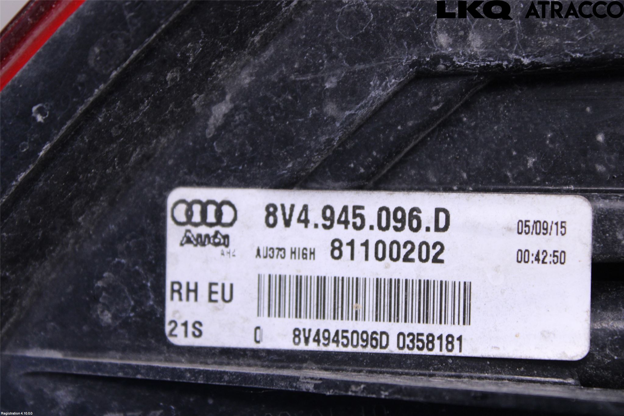 Audi A3/S3 8V 13-20 Bakljus Höger