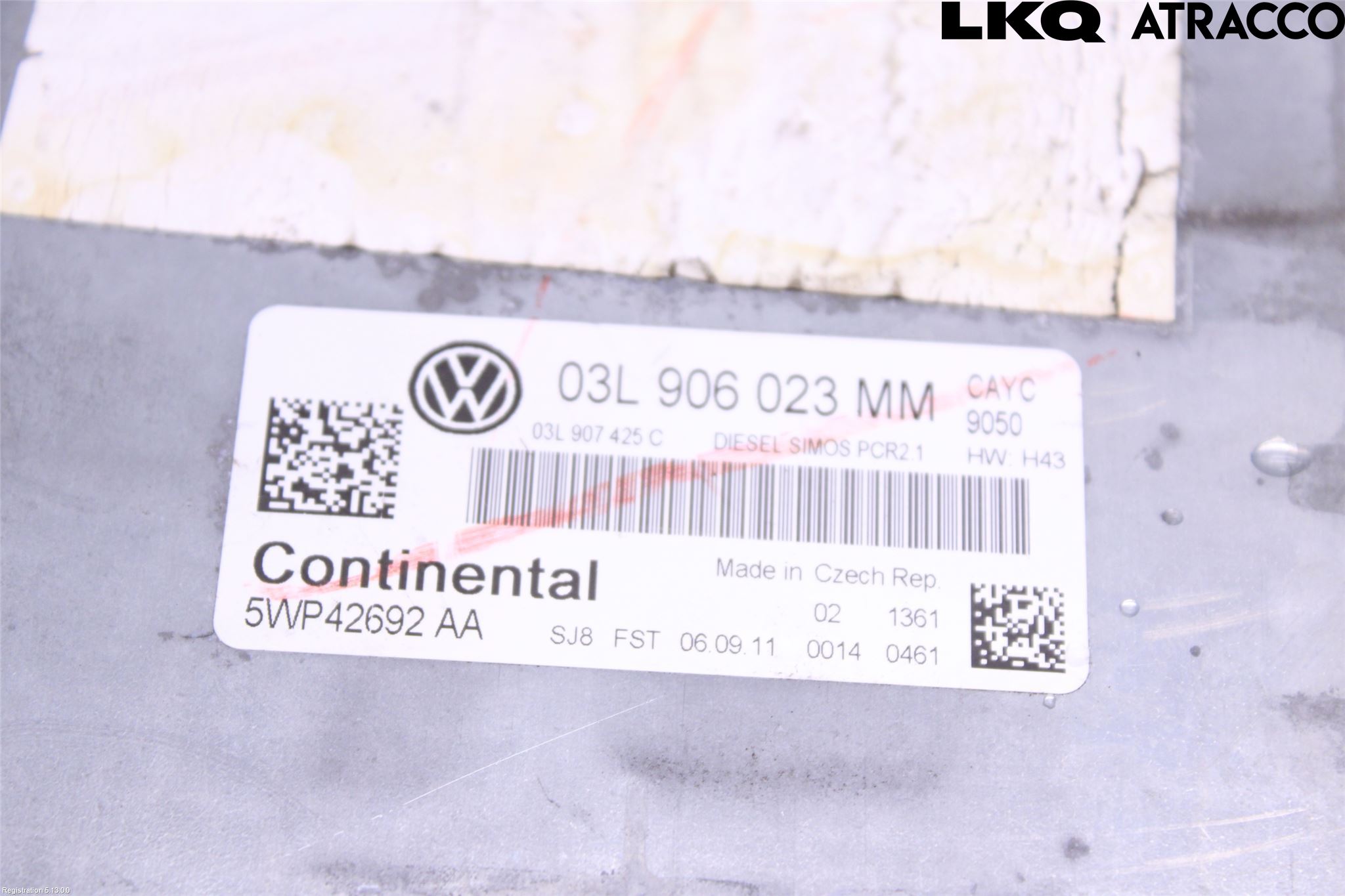 Volkswagen VW GOLF VI 09-13 Styrenhet Inspump Diesel