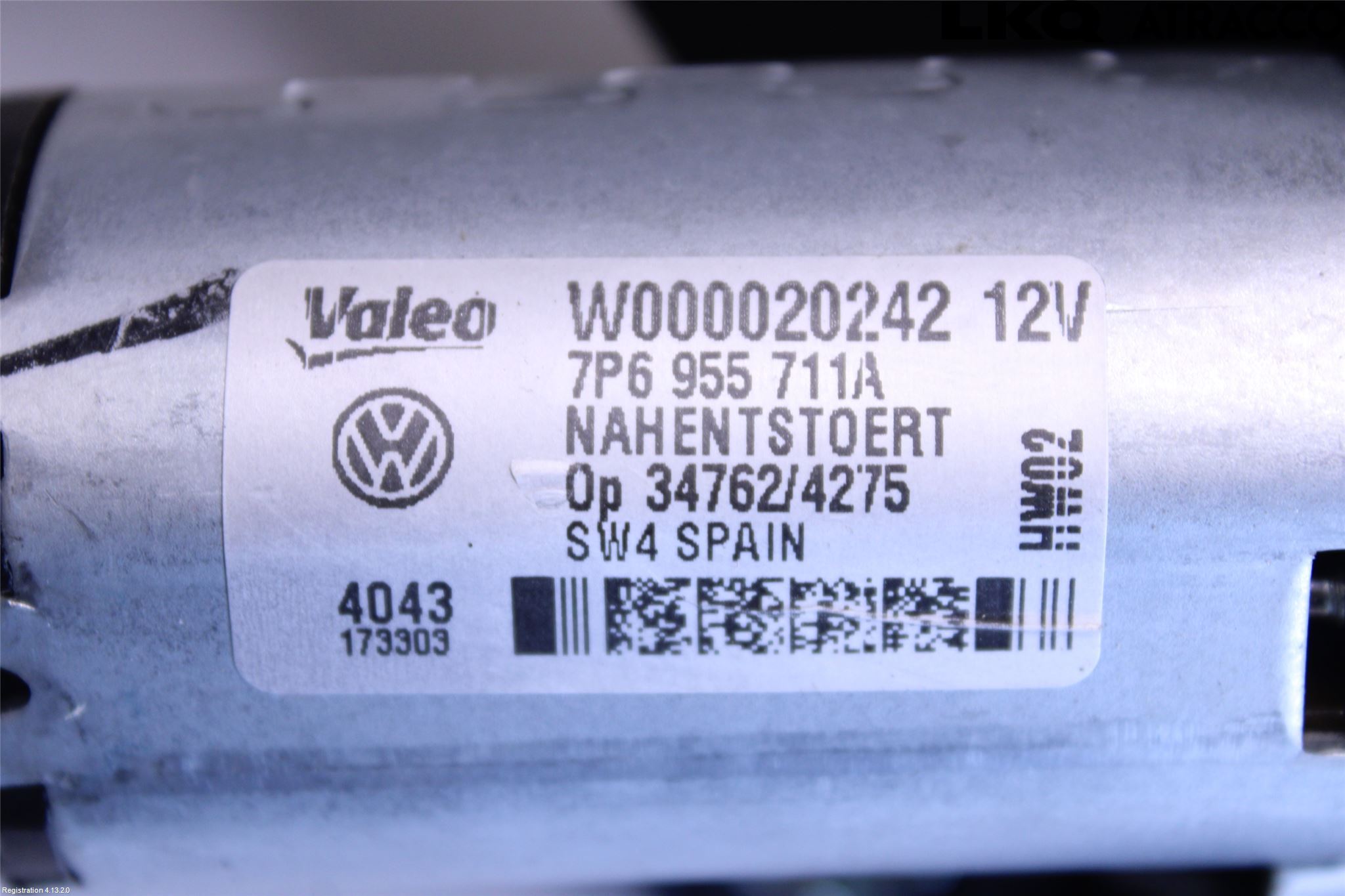 Volkswagen VW TOUAREG 7P 11-18 Torkarmotor Baklucka