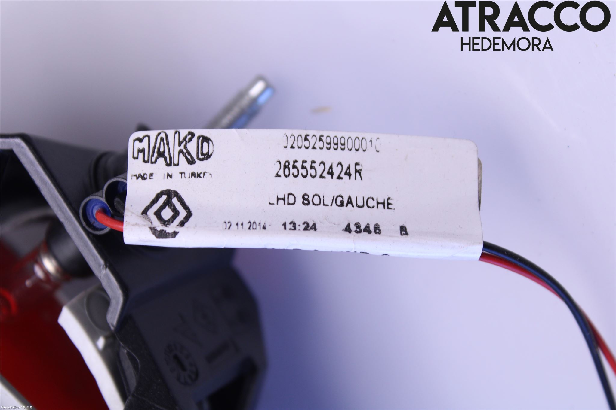 Renault CLIO IV 12-16 Bakljus Lucka Vä