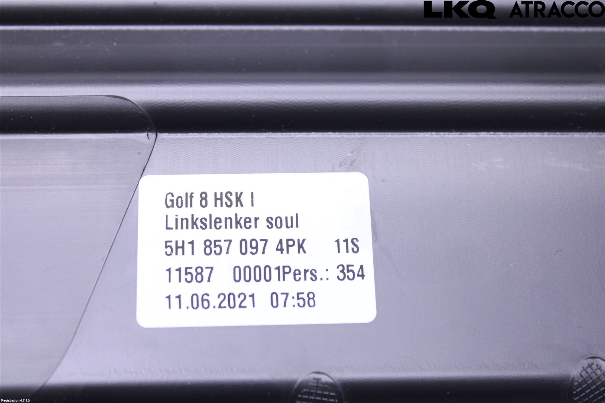 Volkswagen VW GOLF / E-GOLF VIII 20- Handskfack