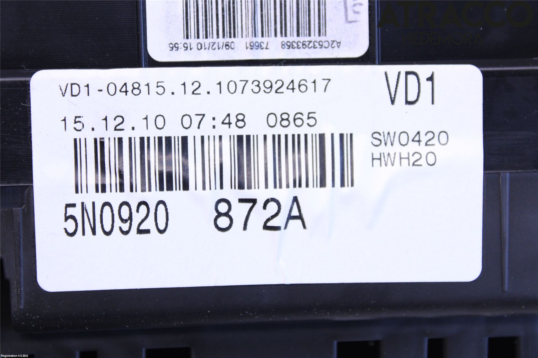 Volkswagen VW TIGUAN 07-16 Instrument Komb