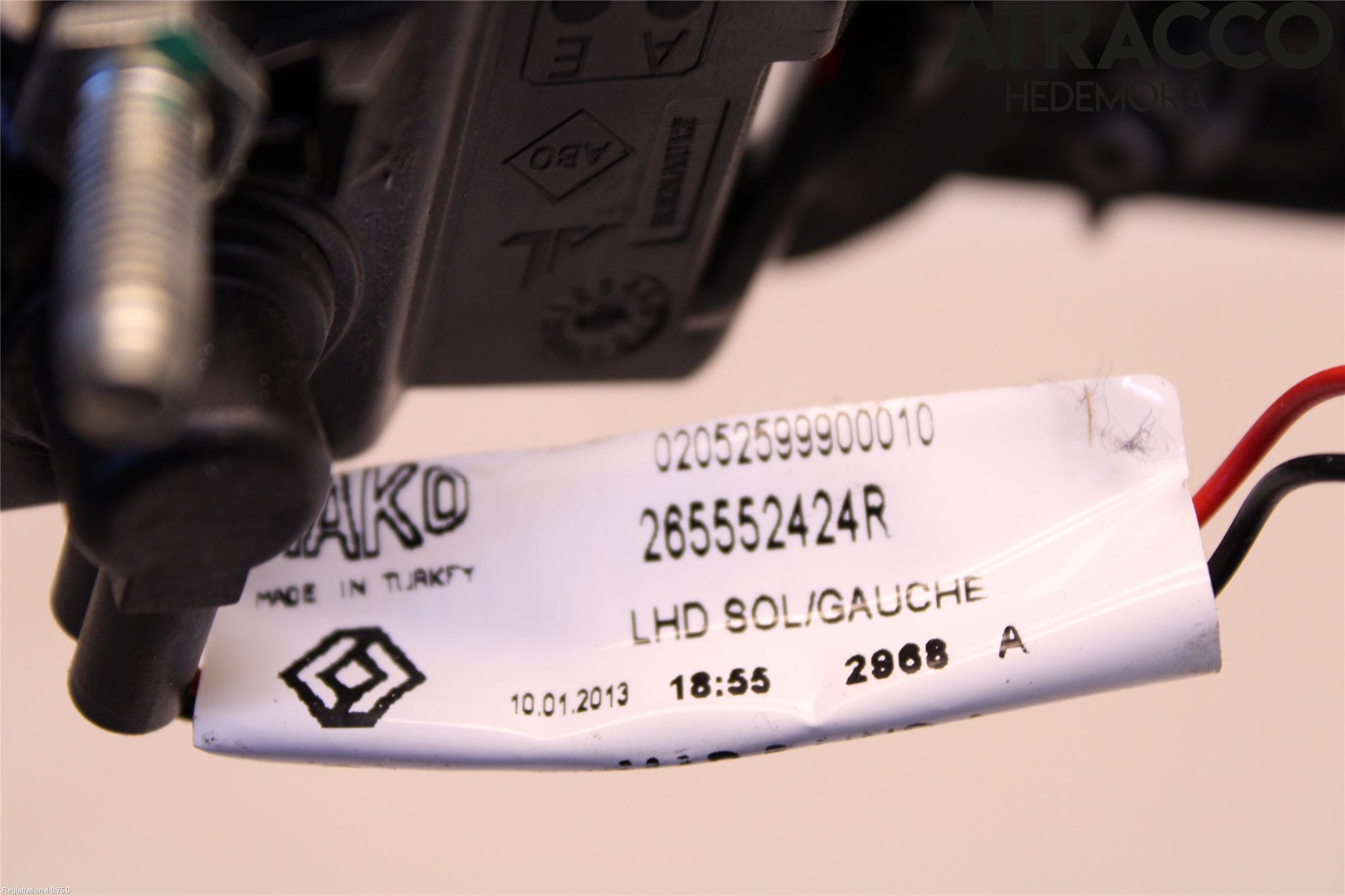 Renault CLIO IV 12-16 Bakljus Lucka Vä