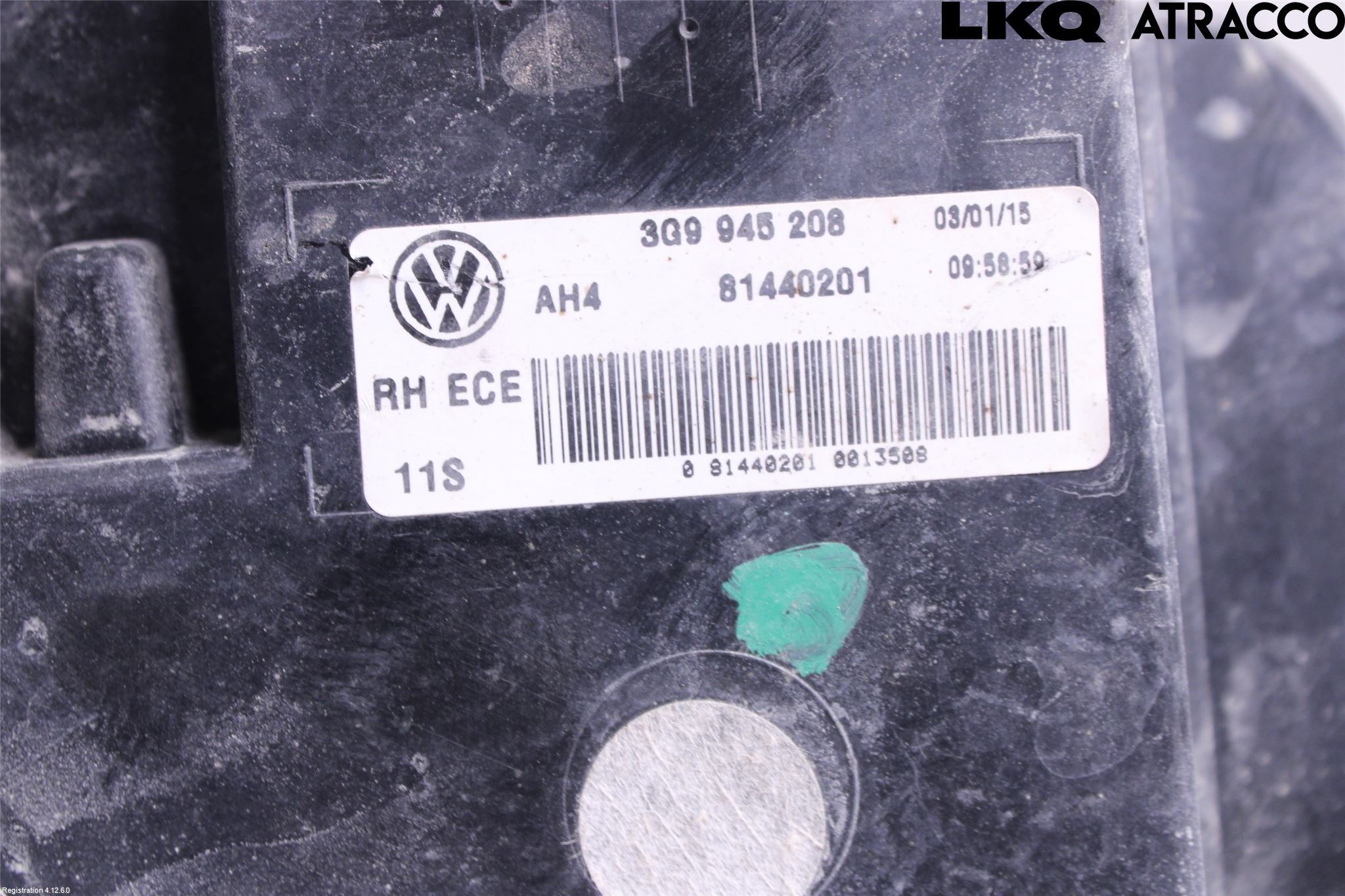 Volkswagen VW PASSAT 15-19 Bakljus Höger