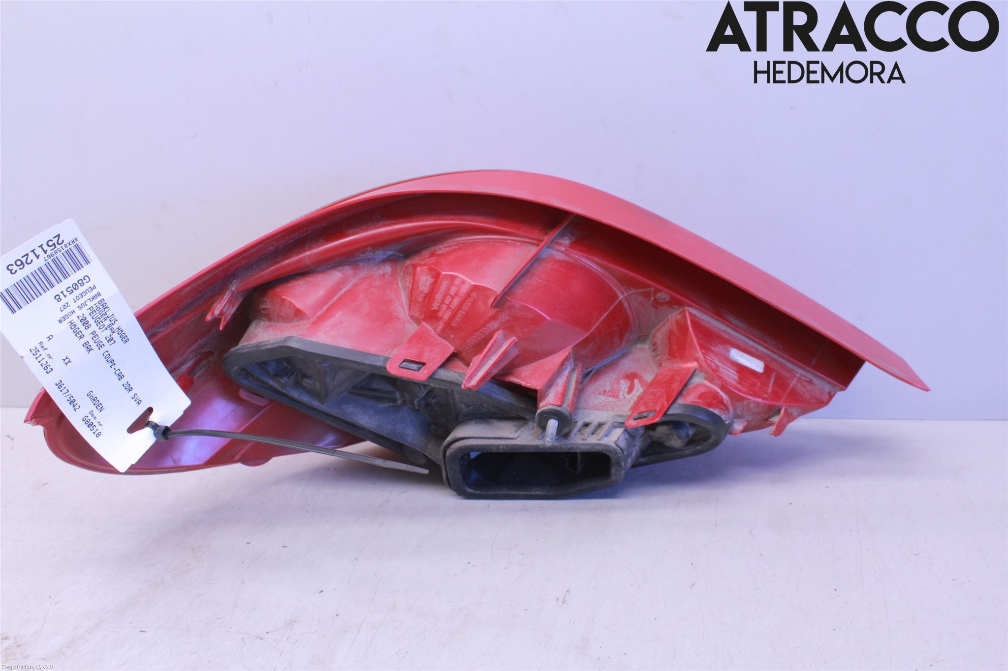 Peugeot 207 Bakljus Höger