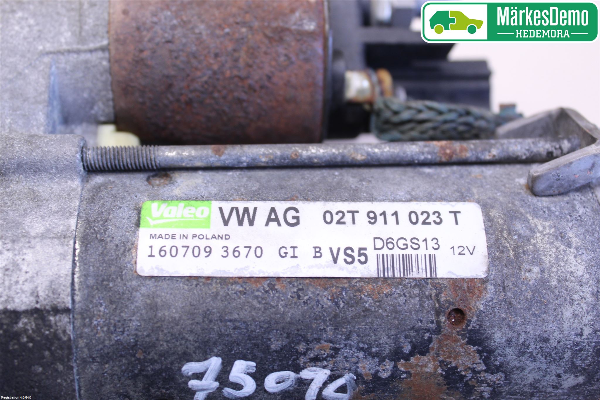 Volkswagen VW GOLF VI 09-13 Startmotor