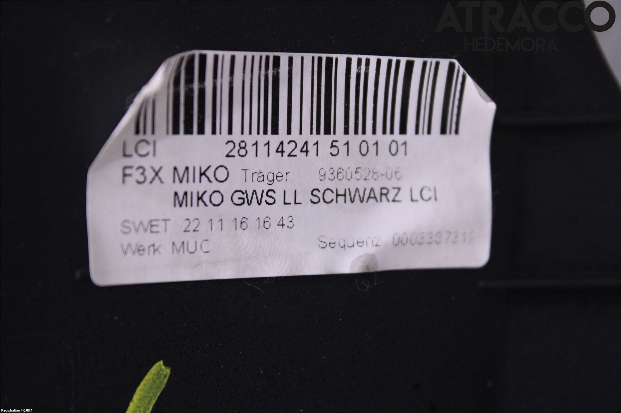 BMW 4 F32/F33/F82/F83 13-20 Inr Tunnelfack