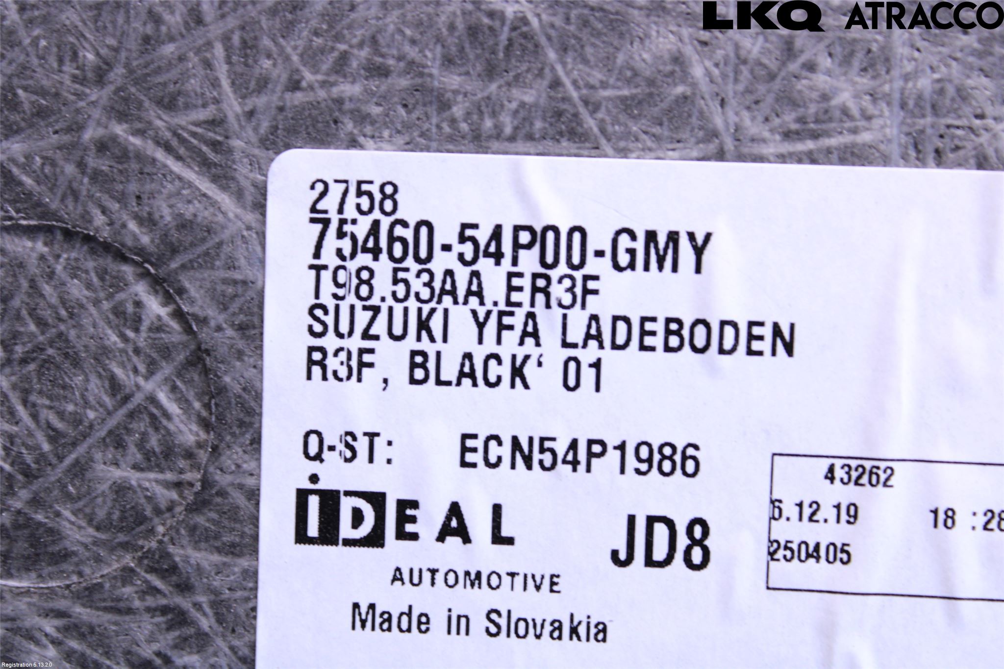 Suzuki VITARA 15- Bagage Golv