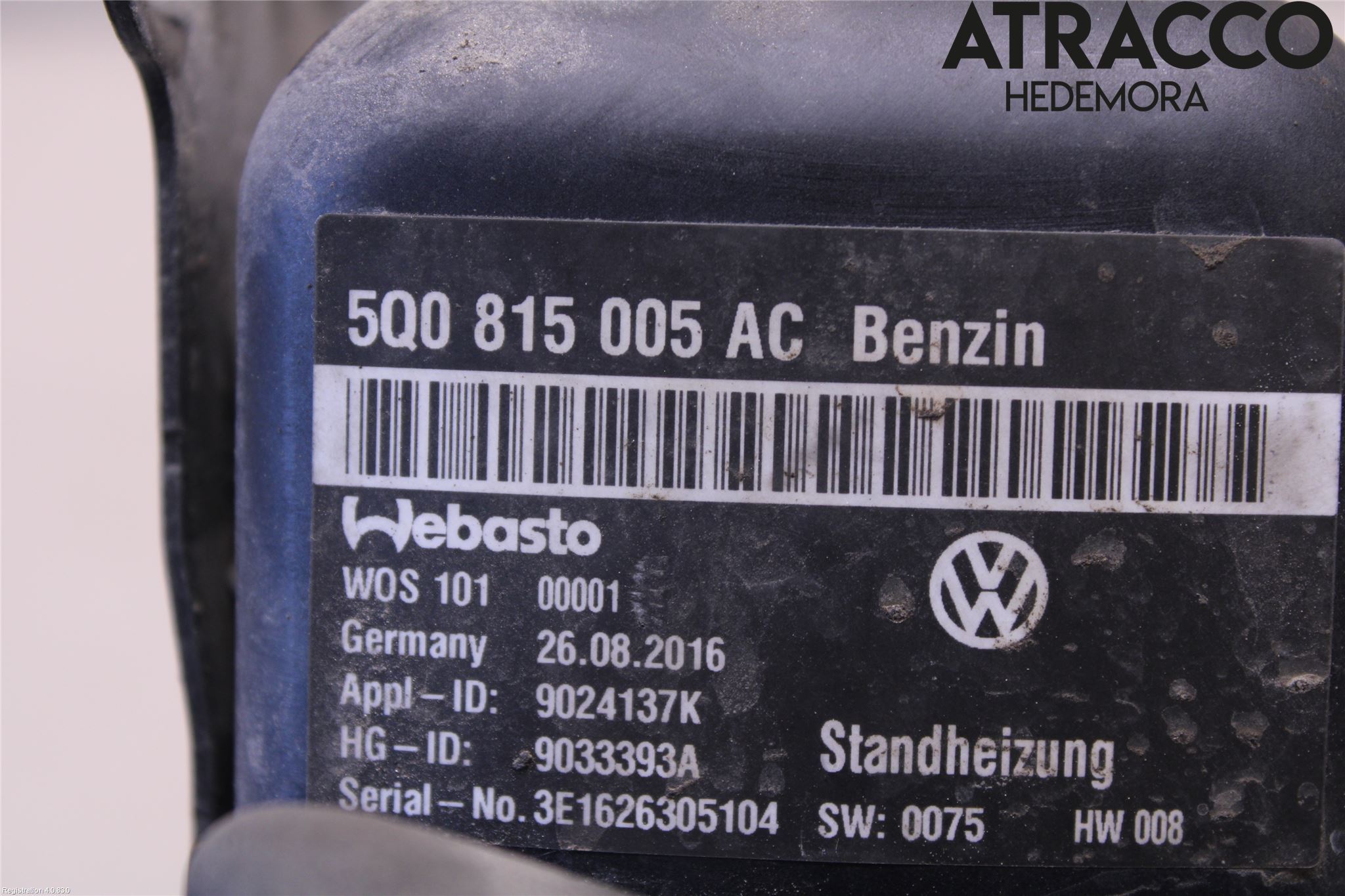 Volkswagen VW GOLF / E-GOLF VII 13-20 Bensinvärmare