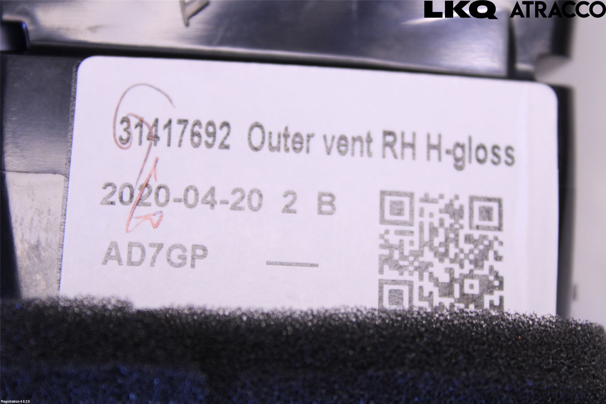 Volvo XC60 18- Defrosterkanal-Munstycke