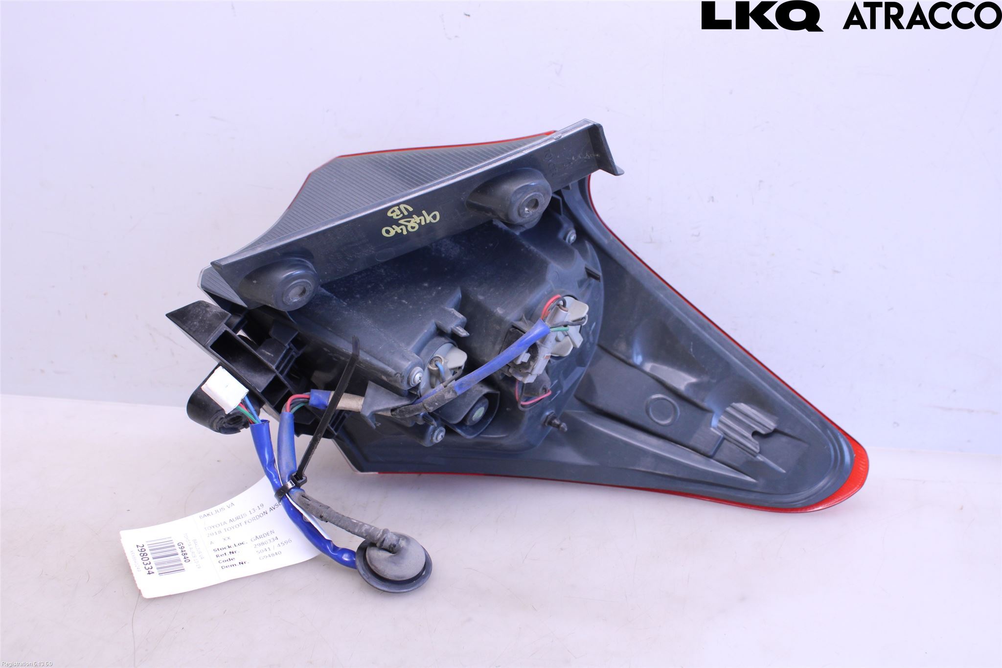Toyota AURIS 13-19 Bakljus Vänster
