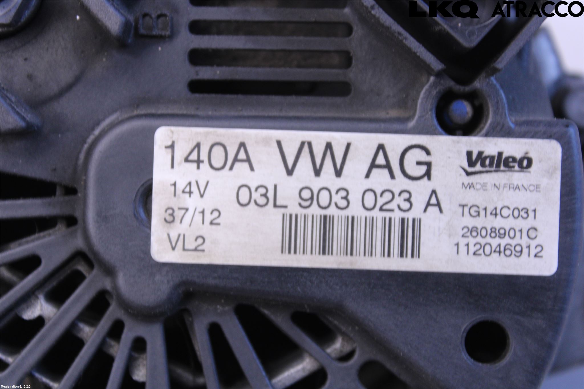 Volkswagen VW GOLF VI 09-13 Generator