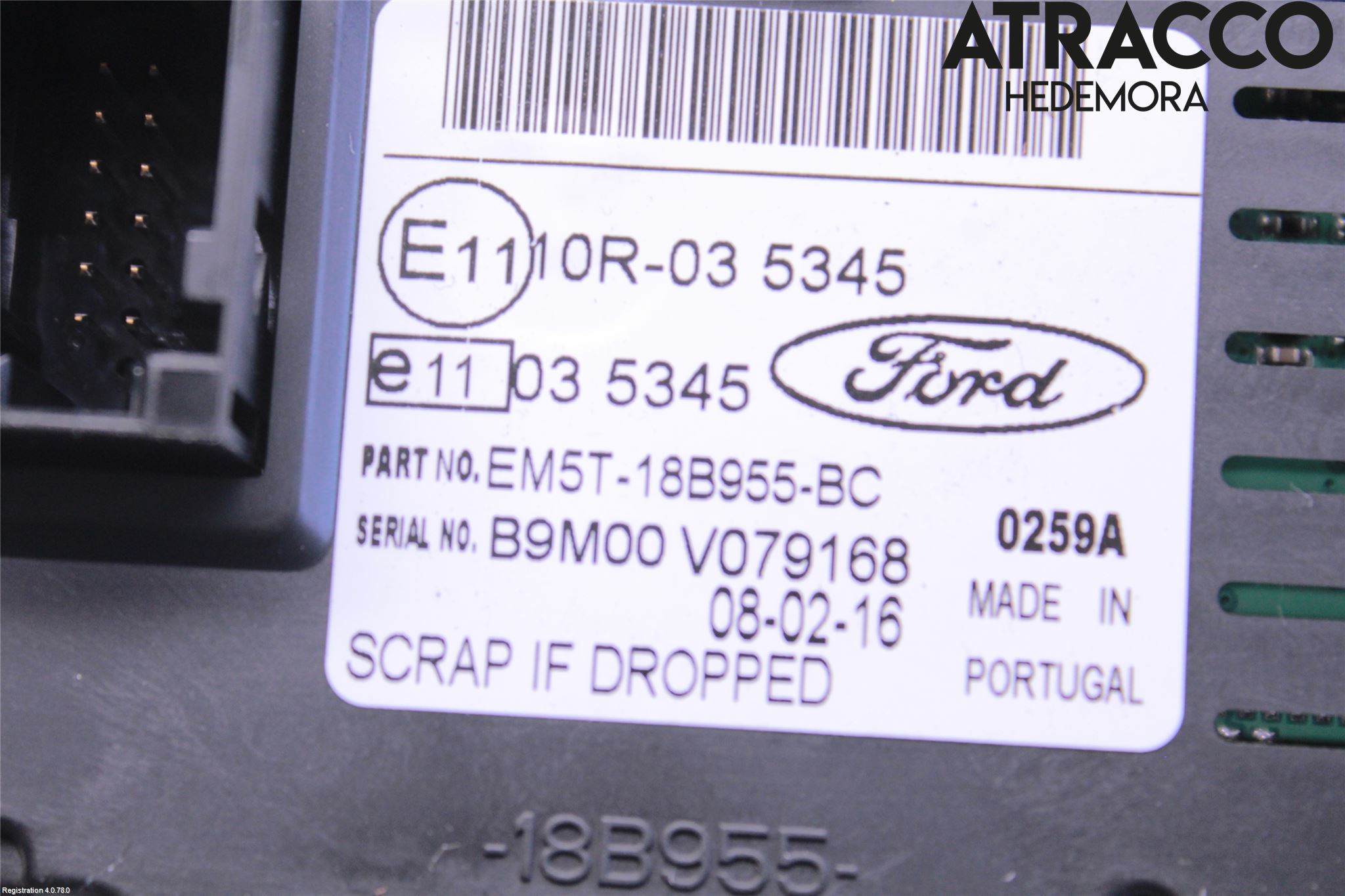 Ford TRANSIT SKÅP/BUSS 14-22 Multifunktionsdisplay