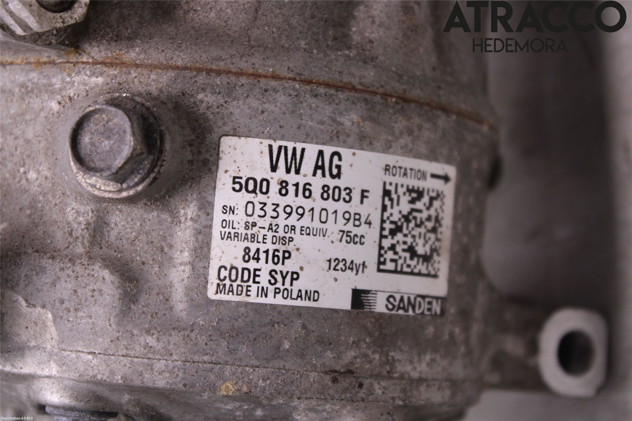 Volkswagen VW PASSAT 15-19 Ac Kompressor