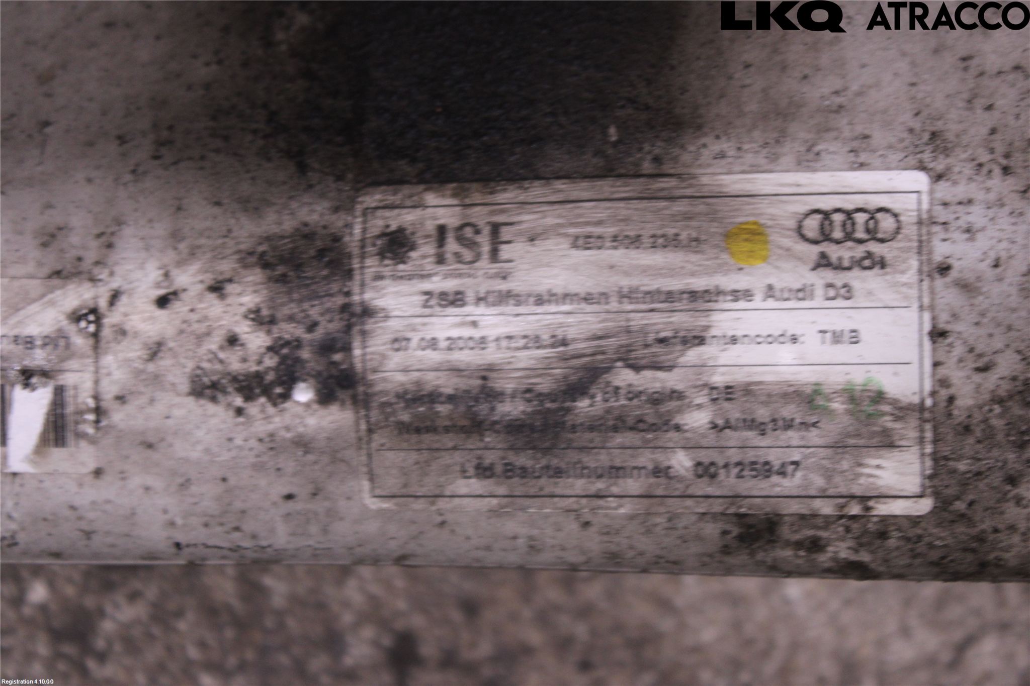 Audi A8/S8 4E  02-09 Bakaxelbalk