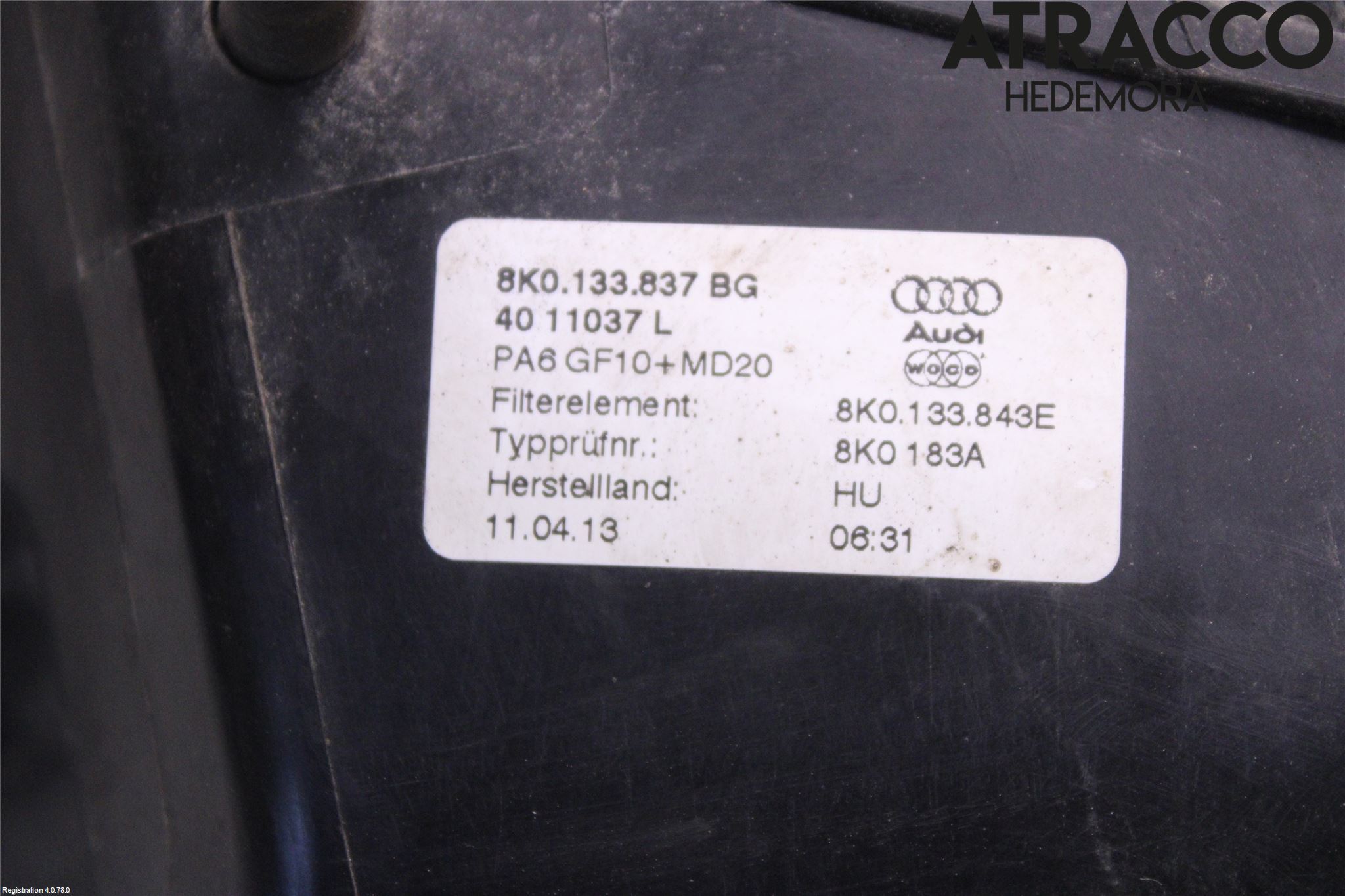 Audi A4 12-15 Luftrenare