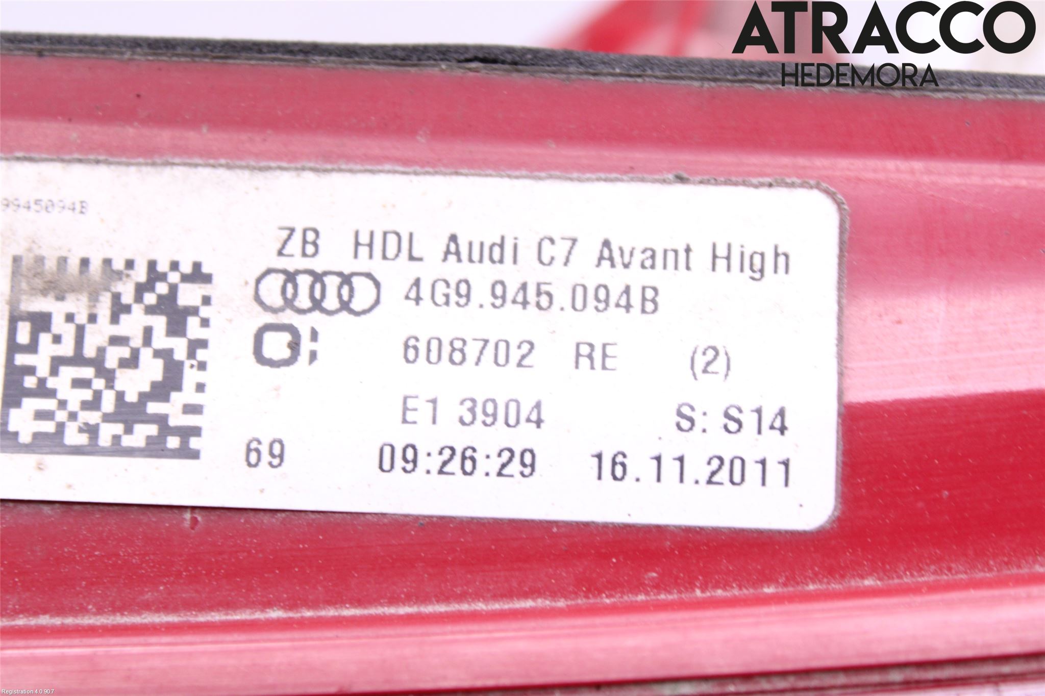 Audi A6/S6 4G 11-18 Bakljus Lucka Hö