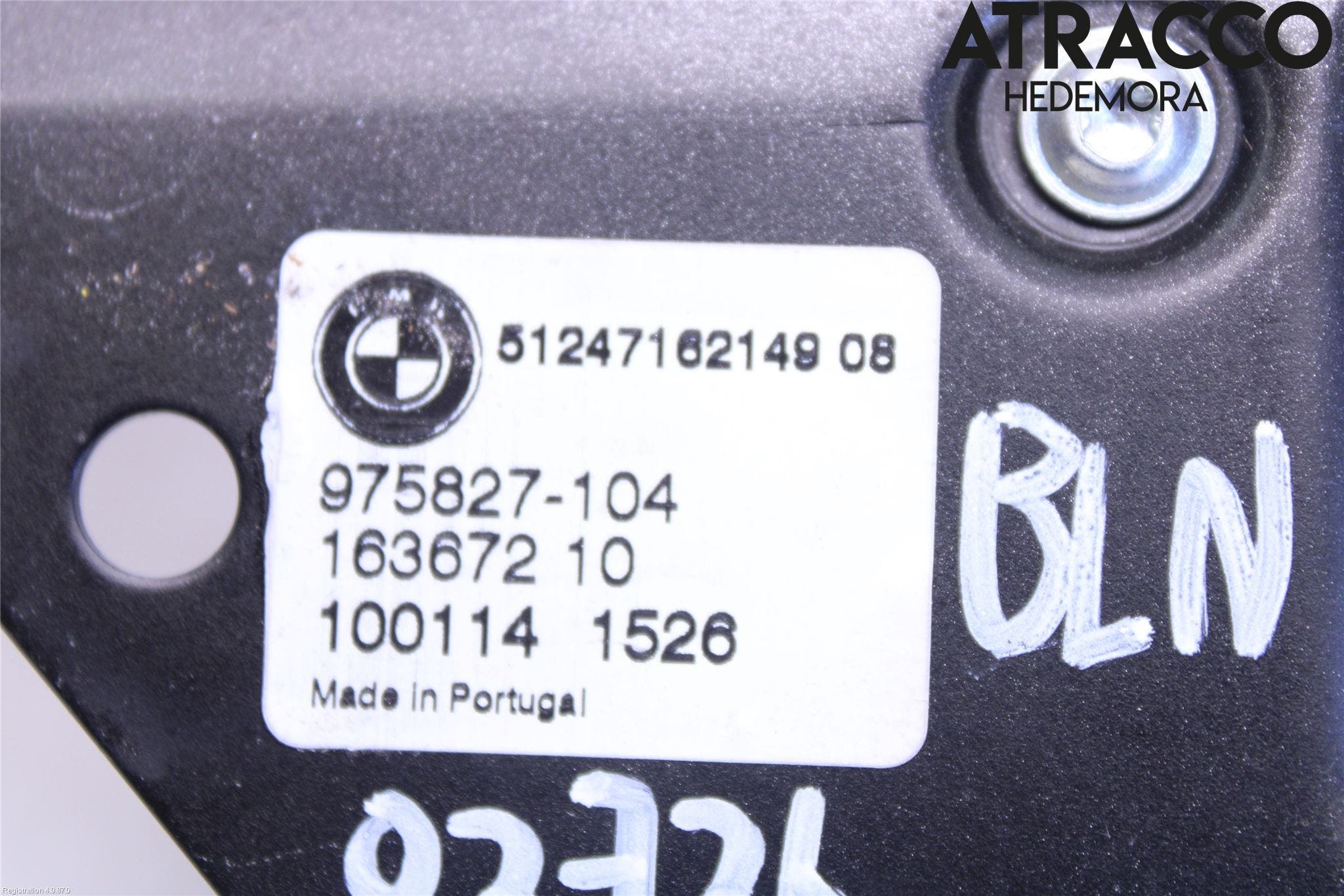 BMW X5 E70 07-13 Bakluckehandtag Inre