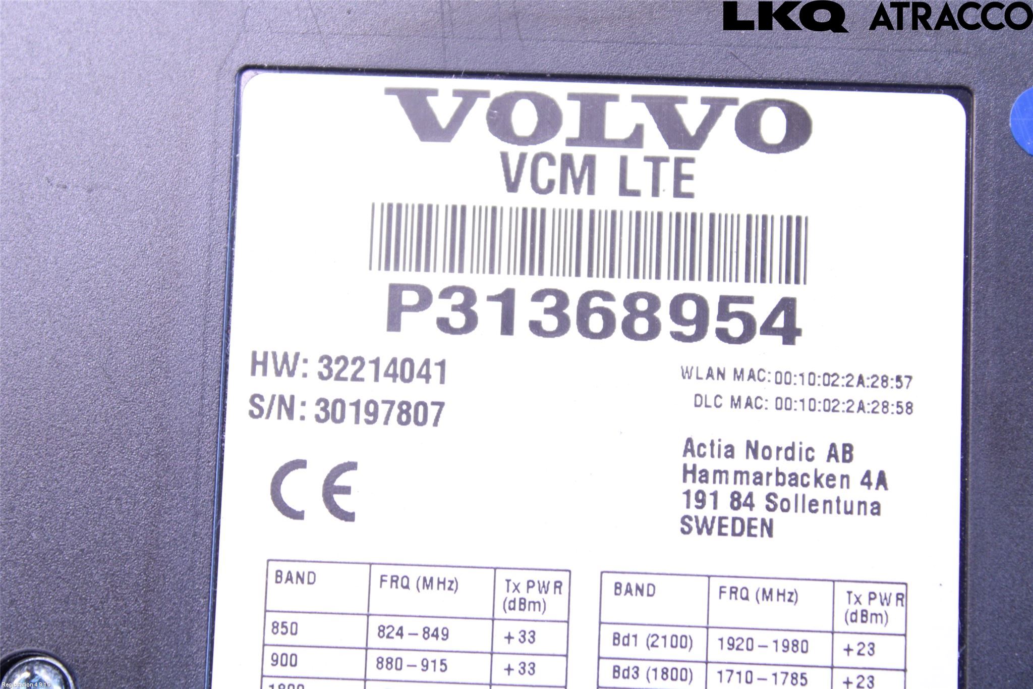 Volvo V90 17->> Styrenhet Övrigt