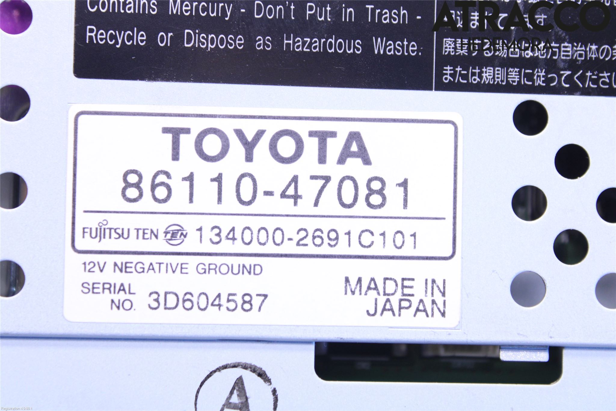 Toyota PRIUS NWH20 04-08 Multifunktionsdisplay