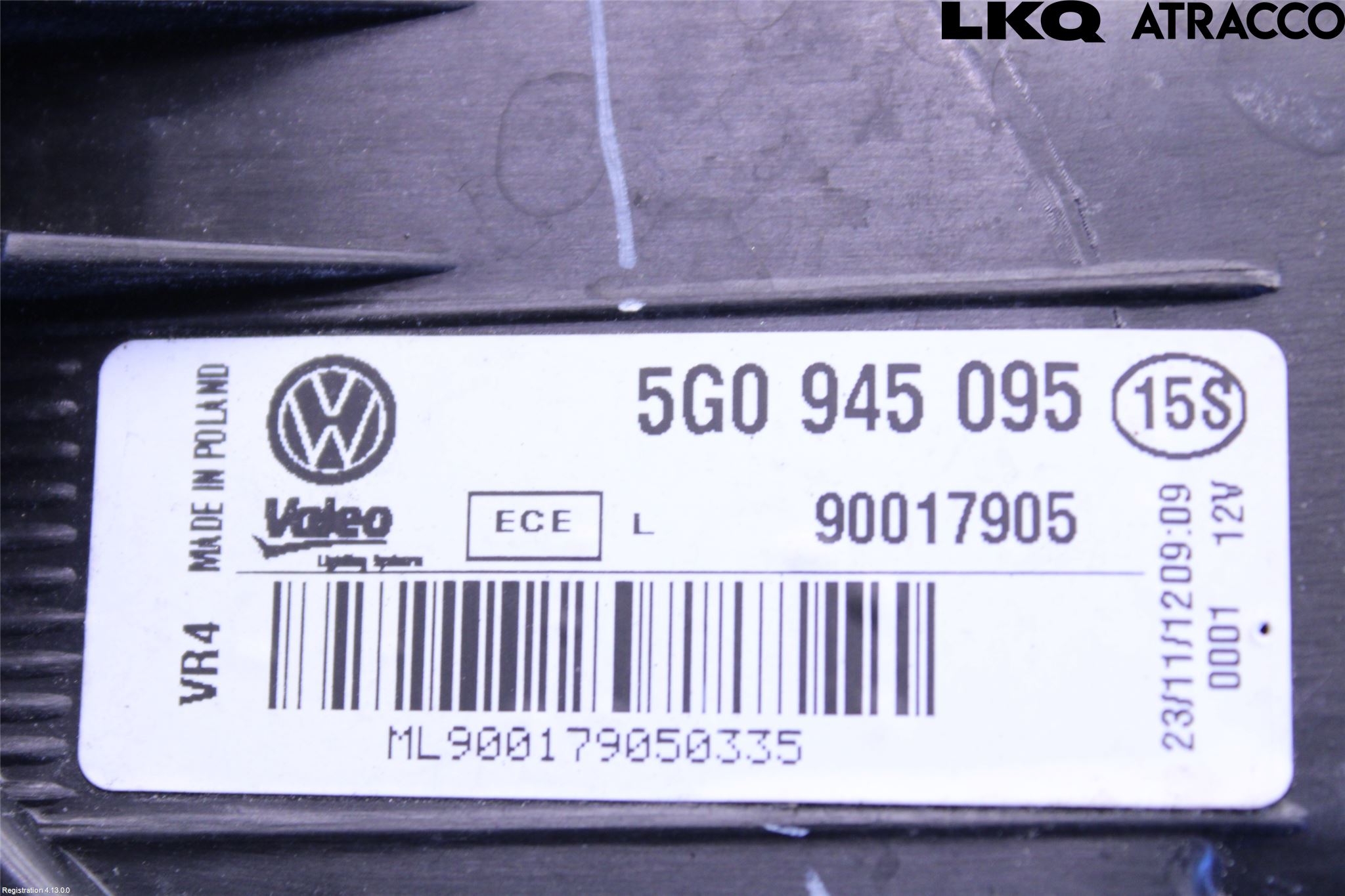 Volkswagen VW GOLF / E-GOLF VII 13-20 Bakljus Vänster