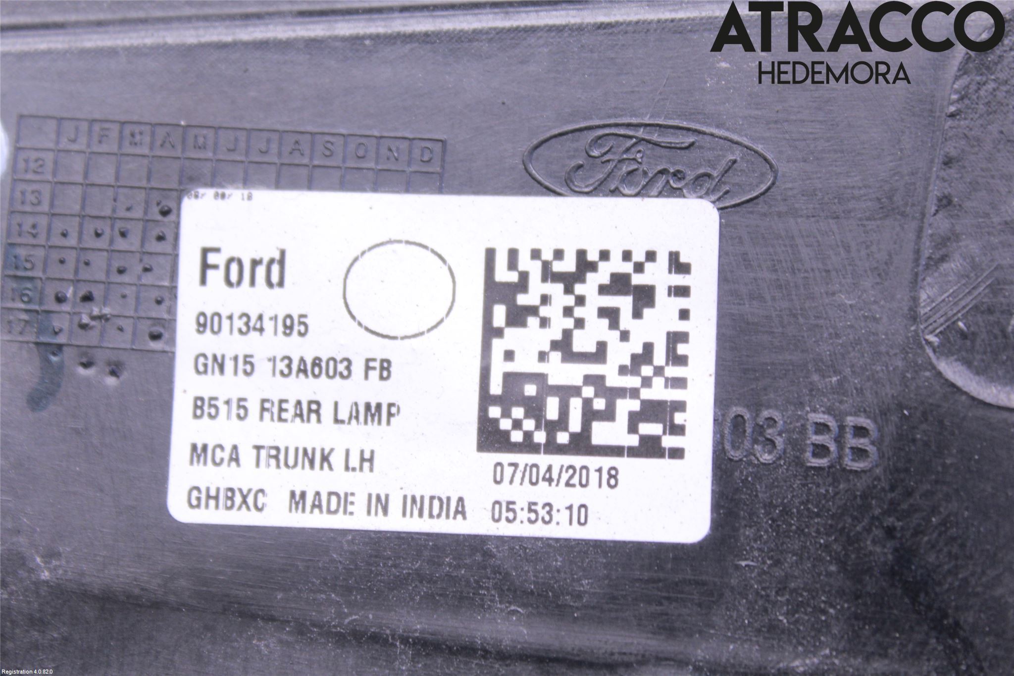 Ford ECOSPORT 17- Bakljus Lucka Vä