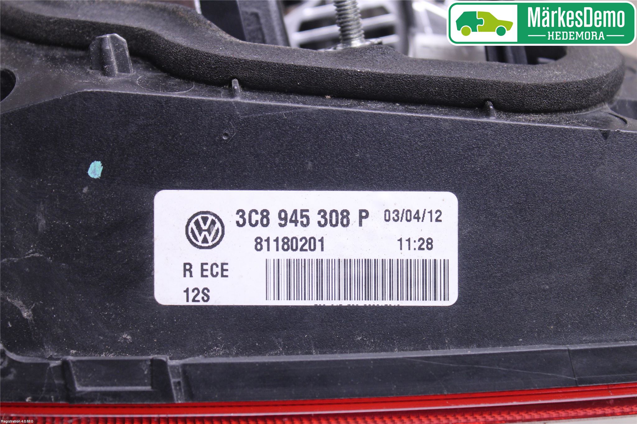 Volkswagen VW PASSAT CC 08-16 Bakljus Lucka Hö