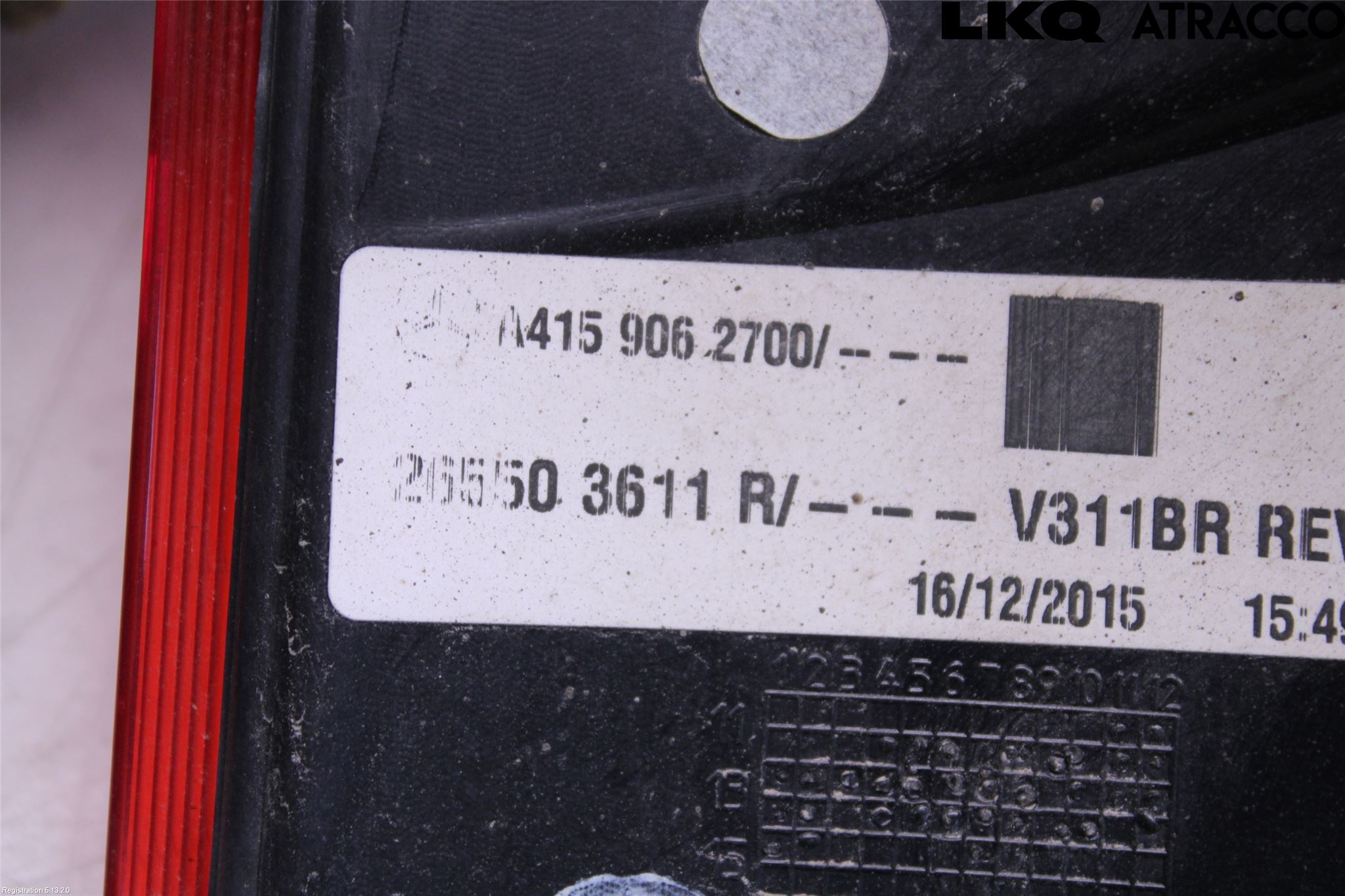 Mercedes-Benz MB CITAN (W415) 13-21 Bakljus Höger