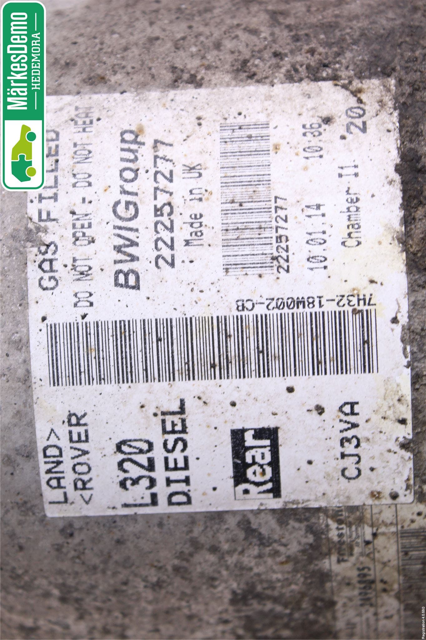 Landrover RANGE ROVER SPORT (L320) 10-13 Nivå-Luftfjädring Bälg