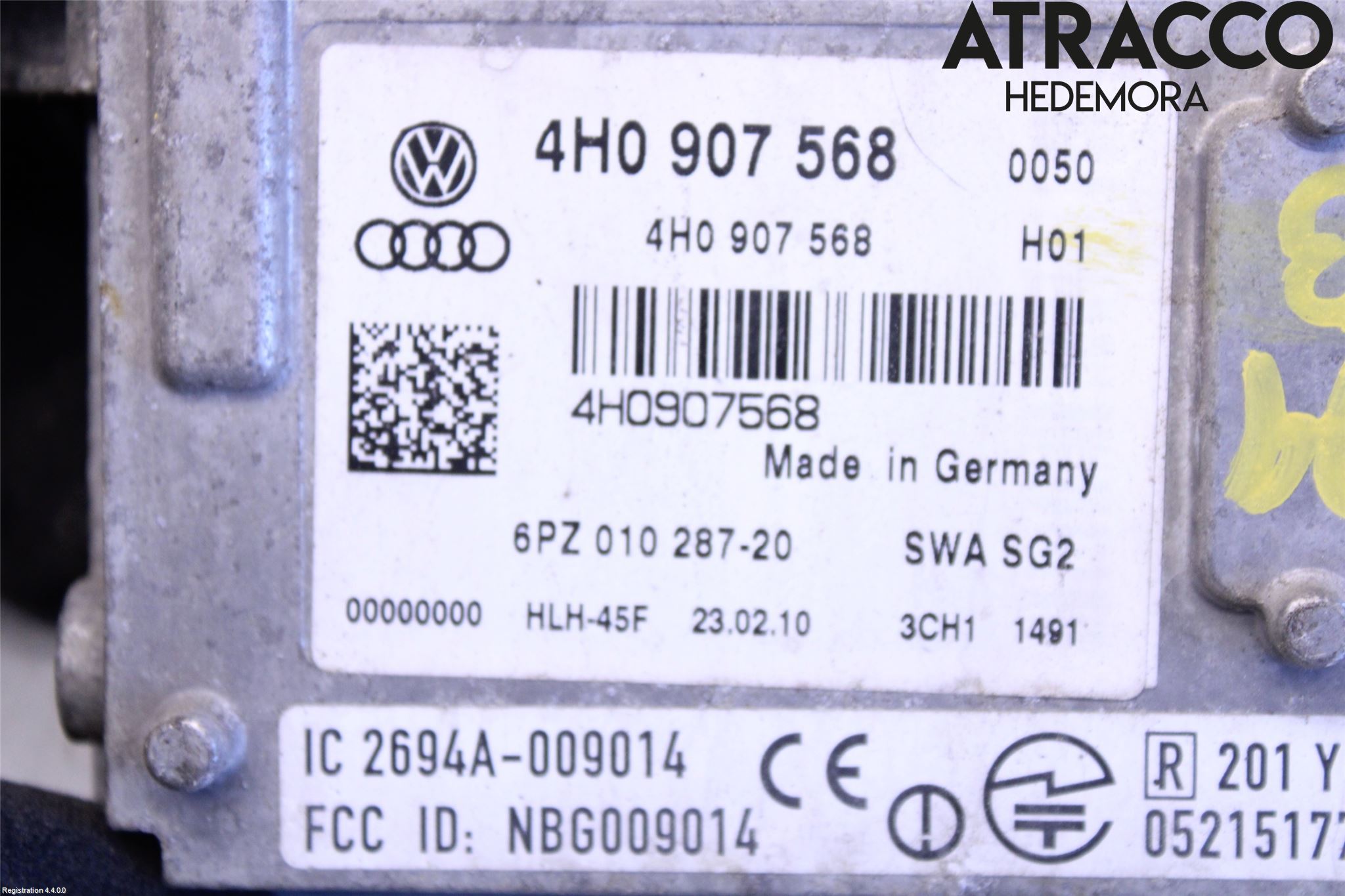 Audi A8/S8 4H 10-17 Sensor Aktivt Kollisionsskydd