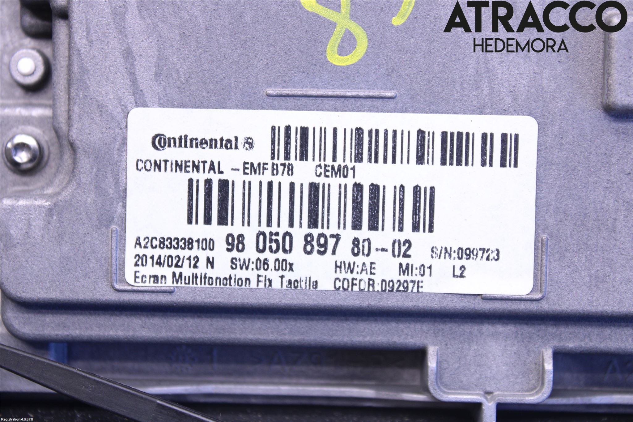 Citroen C4 GRAND PICASSO 14-18 Multifunktionsdisplay