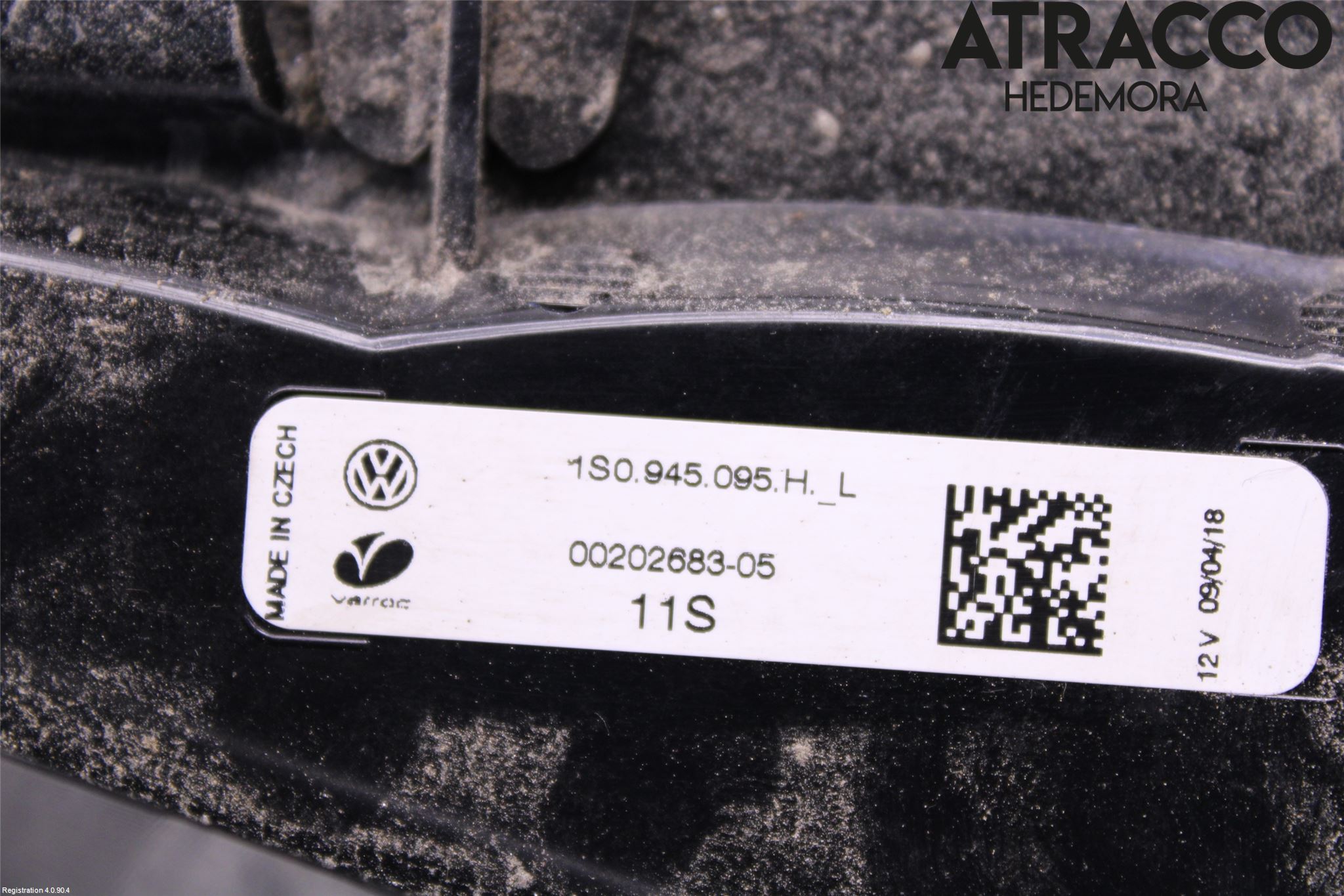 Volkswagen VW UP! / E-UP! Bakljus Vänster