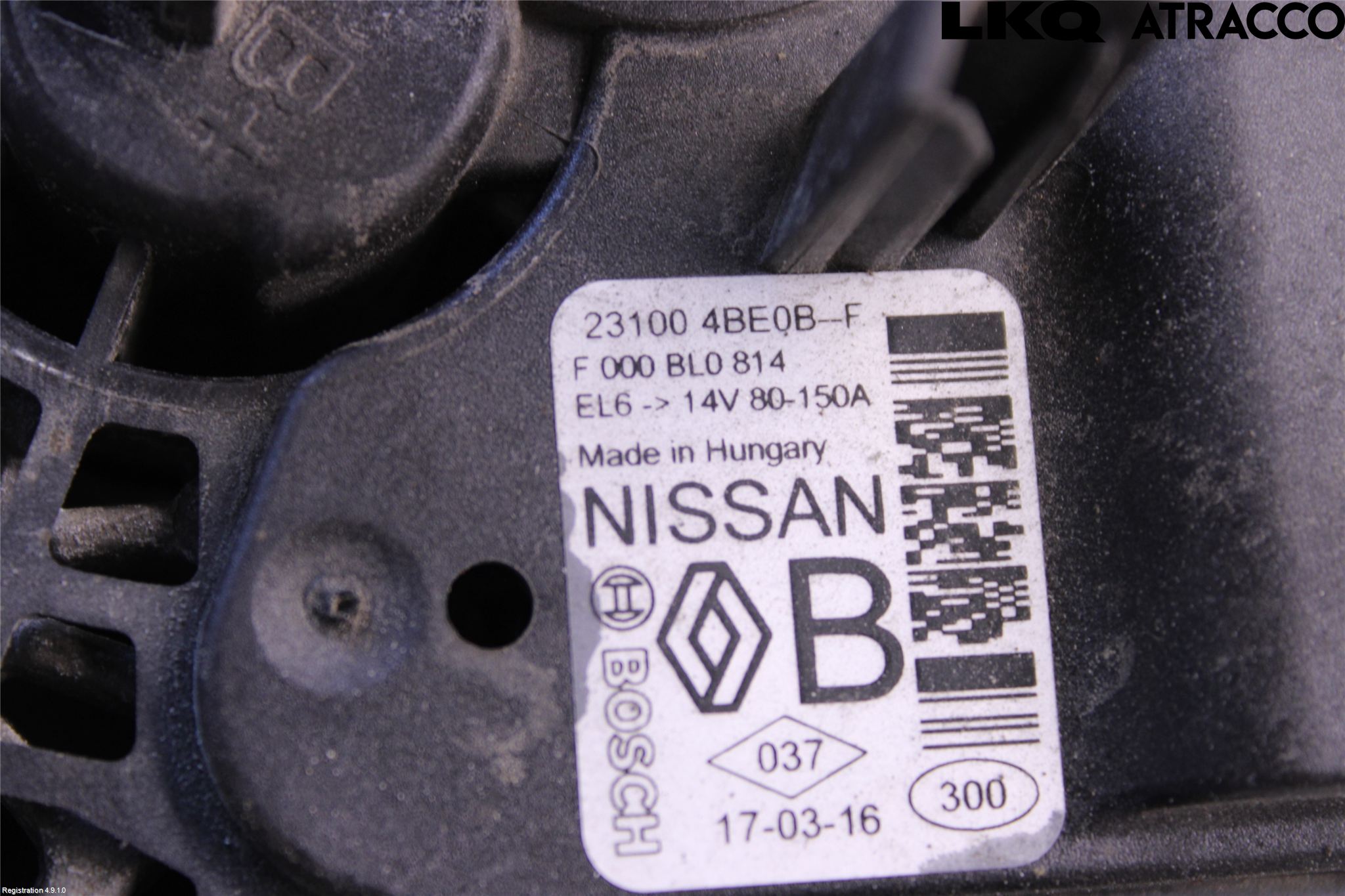 Nissan QASHQAI 14-17 Generator