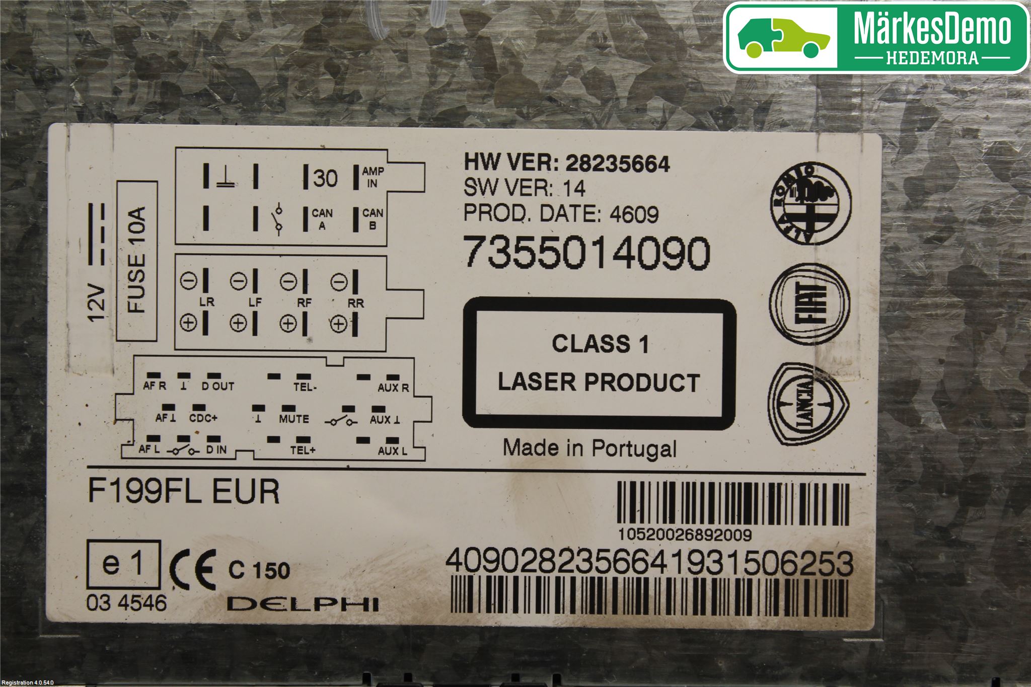 Fiat PUNTO EVO 10-12 Cd Radio - Multimediapanel