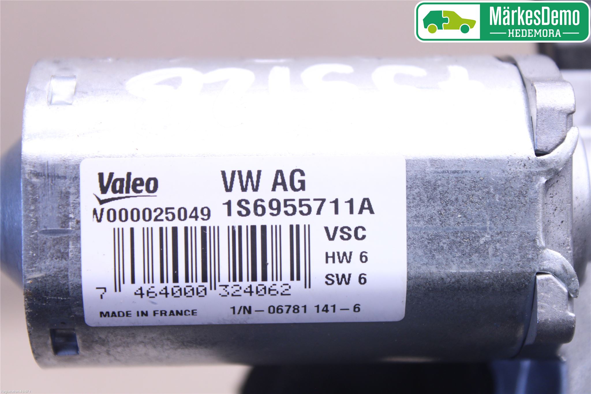 Volkswagen VW UP! / E-UP! Torkarmotor Baklucka