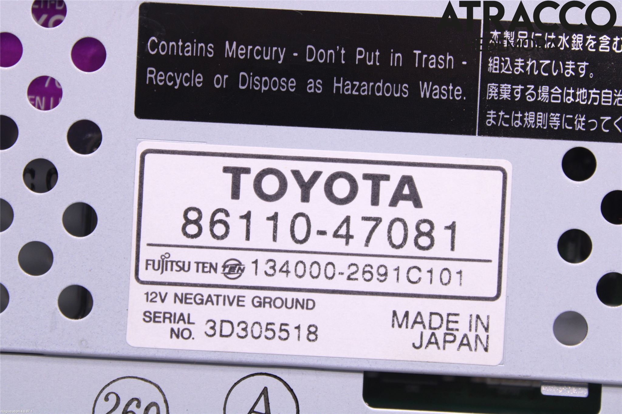 Toyota PRIUS NWH20 04-08 Multifunktionsdisplay