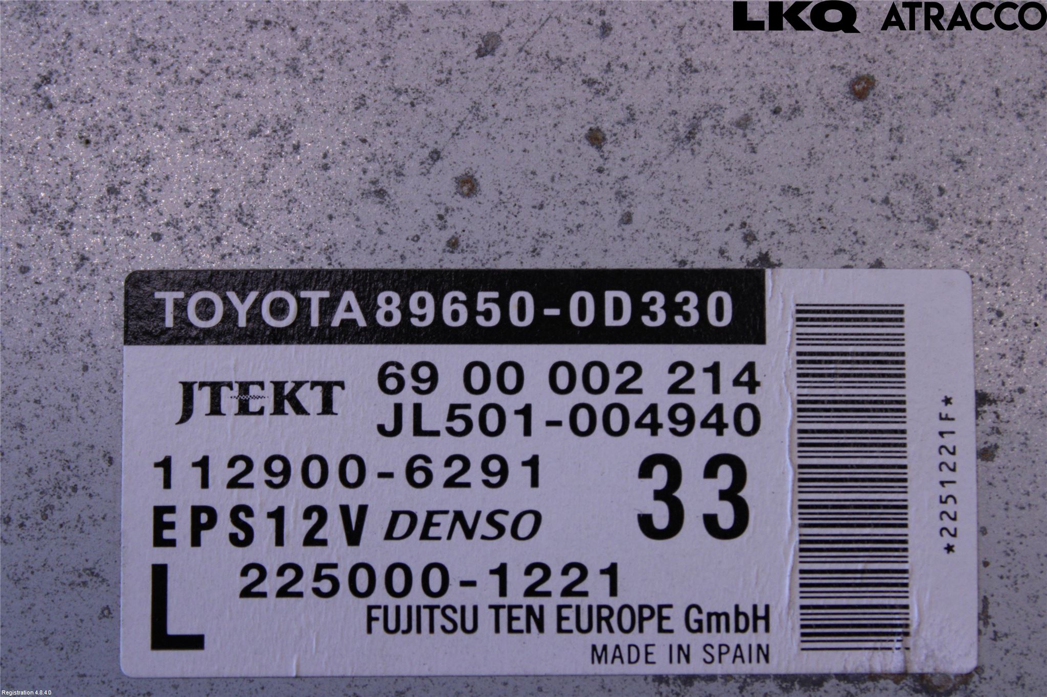 Toyota YARIS XP130 12-14 Styrenhet Styrservo