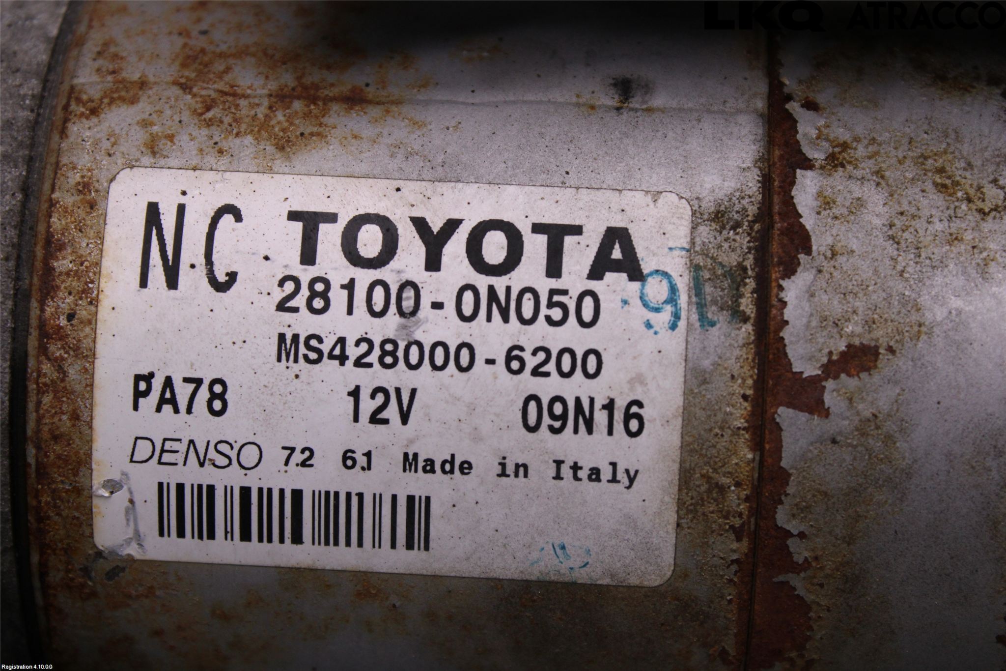 Toyota AURIS 10-12 Startmotor Diesel