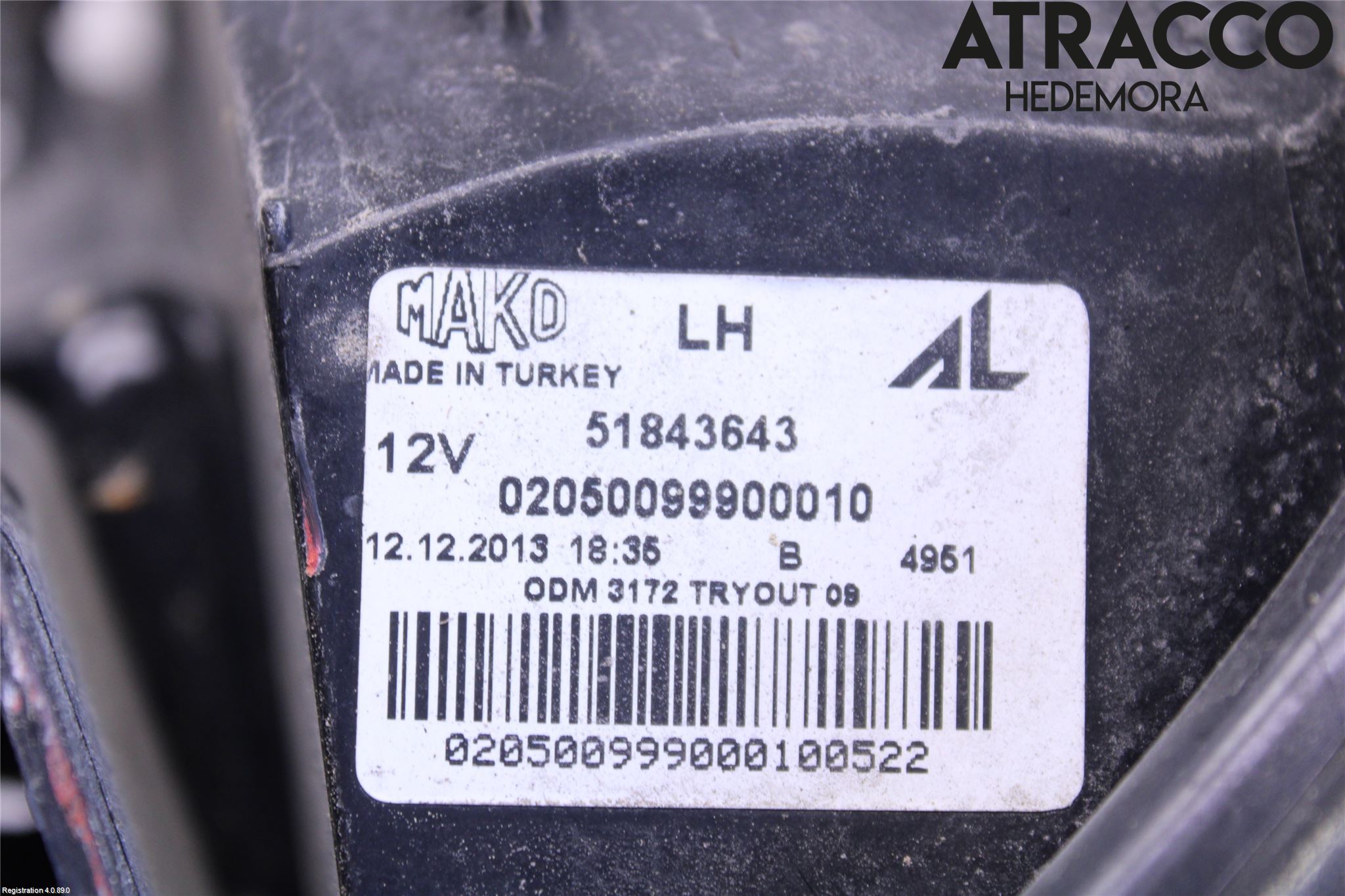 Fiat PANDA 12- Bakljus Vänster