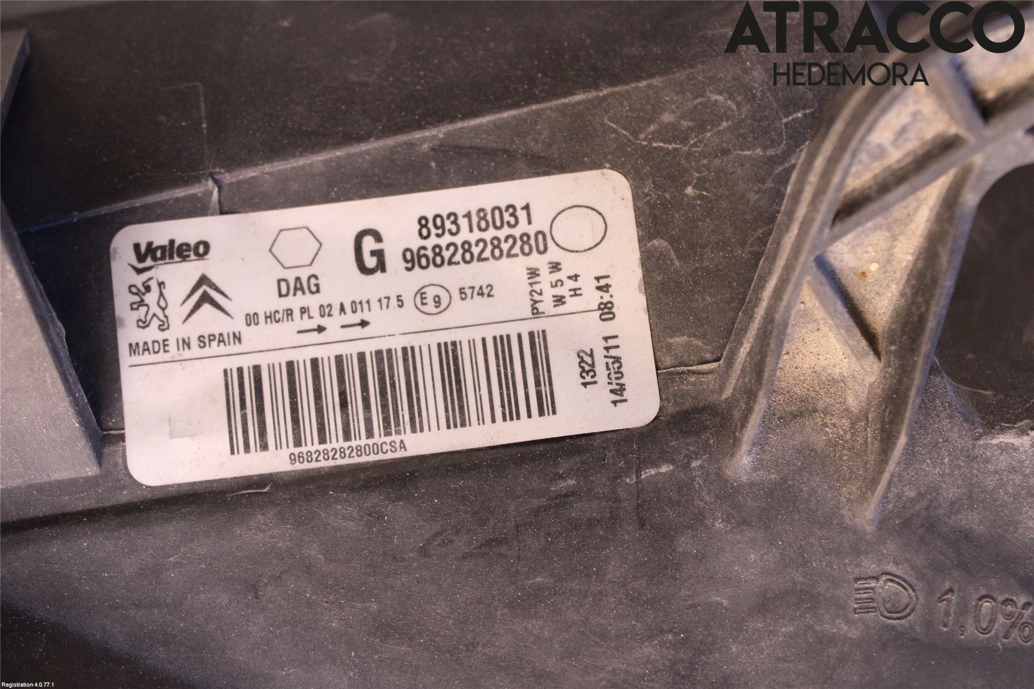 Citroen BERLINGO 08-18 Strålkastare Vänster