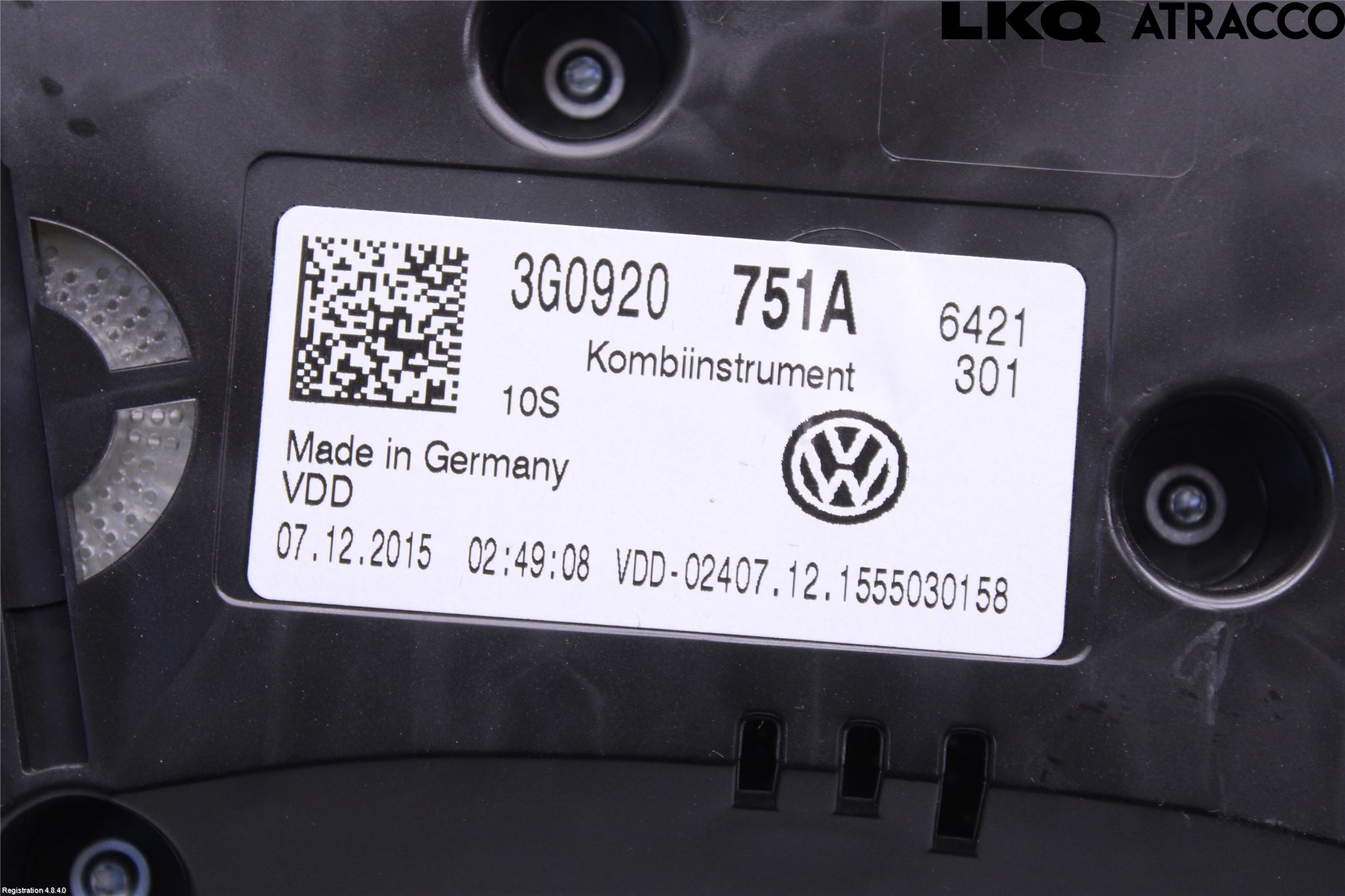 Volkswagen VW PASSAT 15-19 Instrument Komb