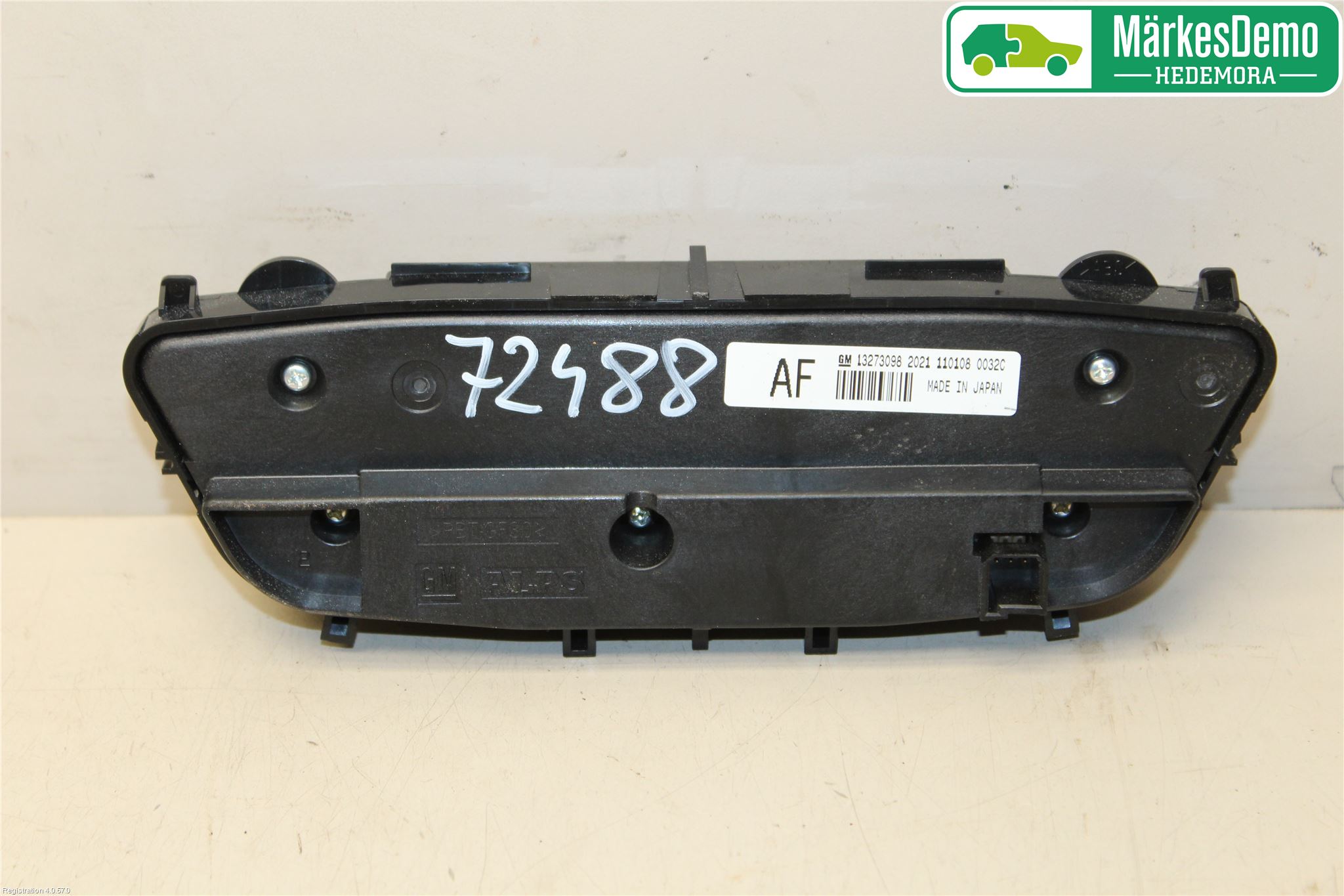 Opel INSIGNIA 09-16 Ac Styrenhet Ac Manöveren