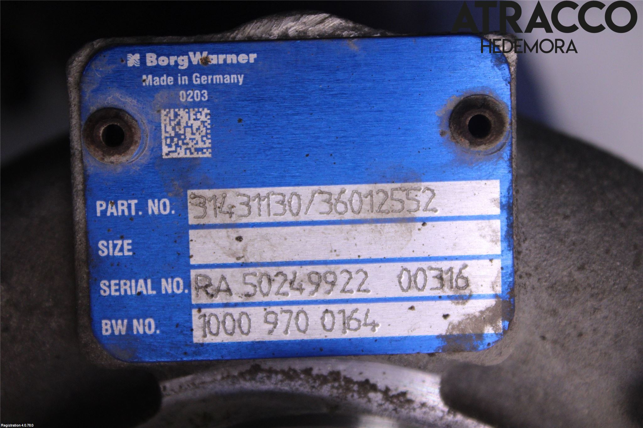 Volvo V70 14-16 Turboaggregat