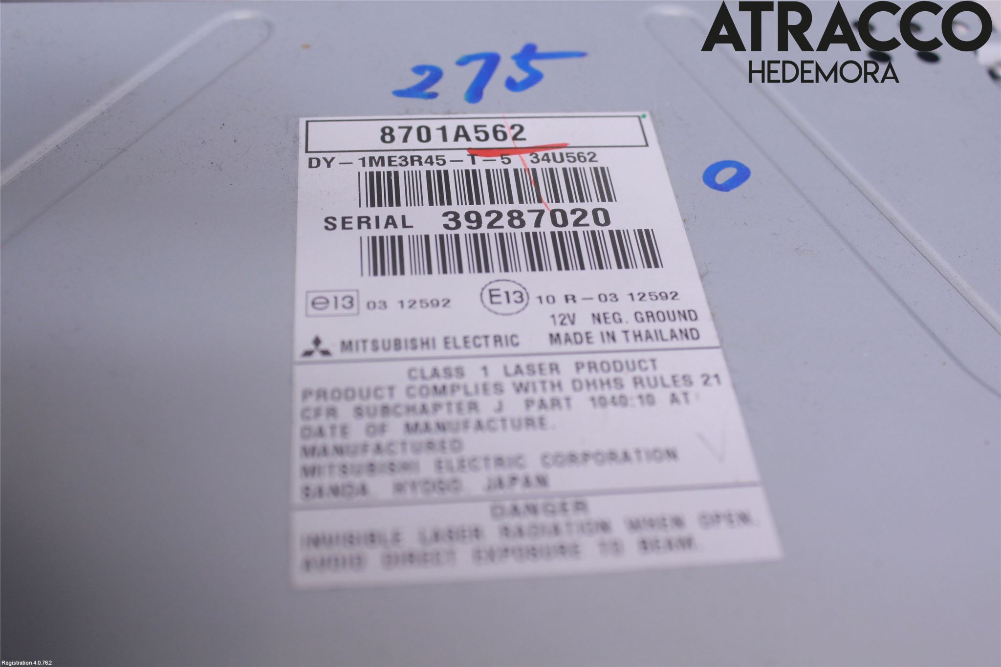 Mitsubishi ASX 10-22 Cd Radio - Multimediapanel